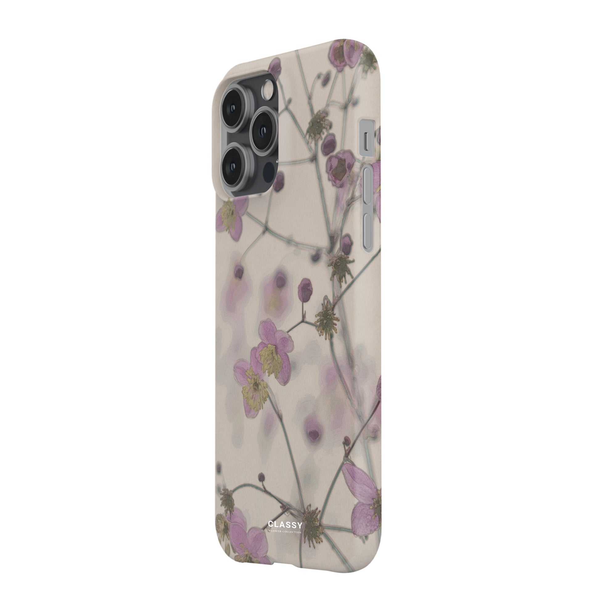 Beige Flowers Snap Case side