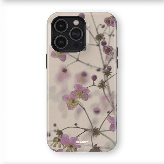 Beige Flowers Tough Case front
