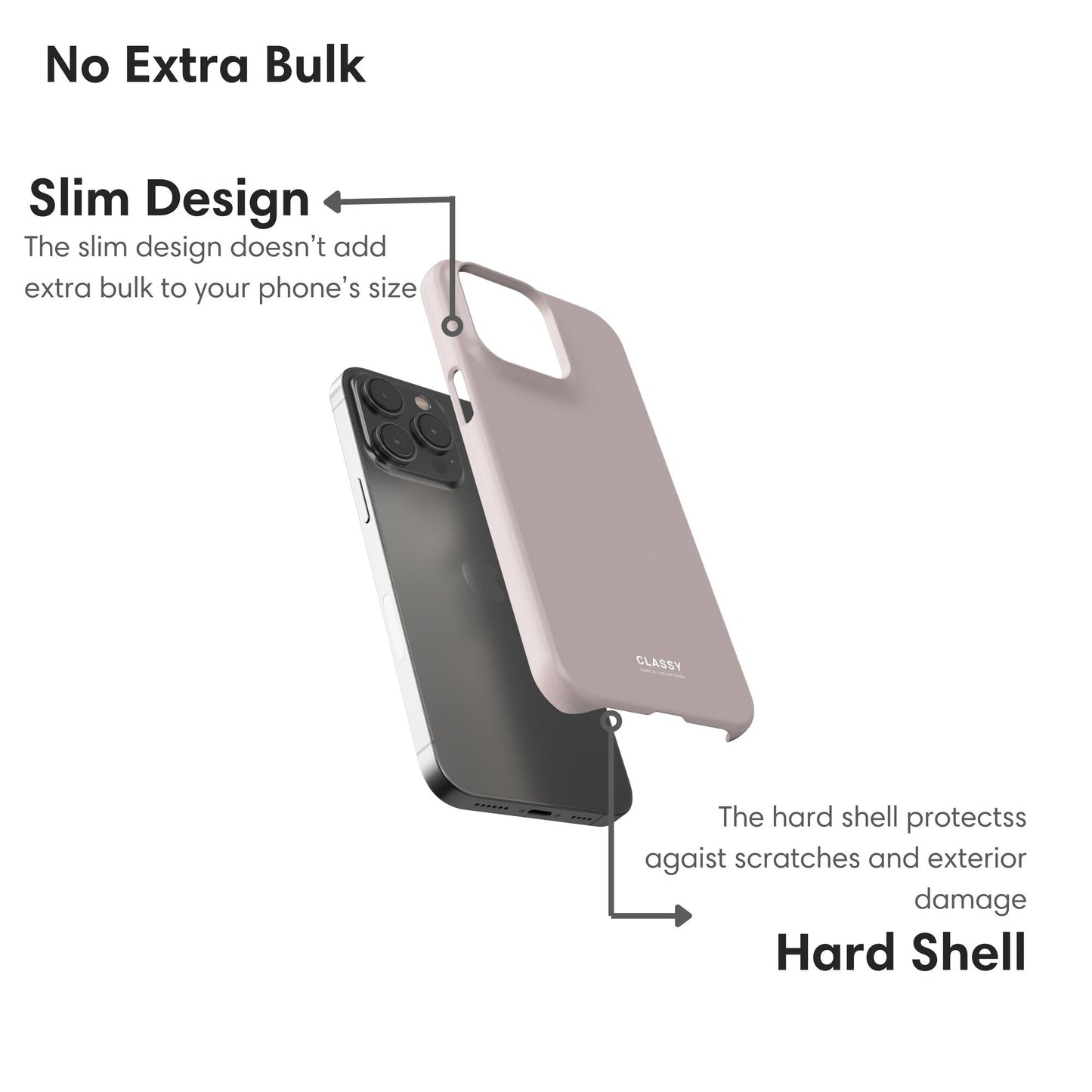 Beige Snap Case layers