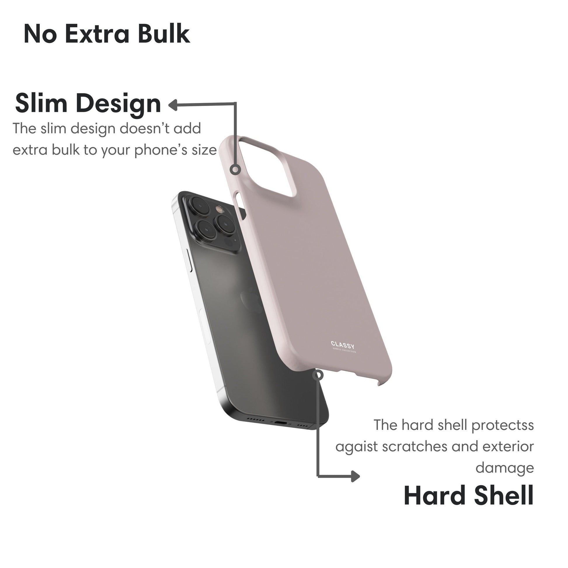 Beige Snap Case layers