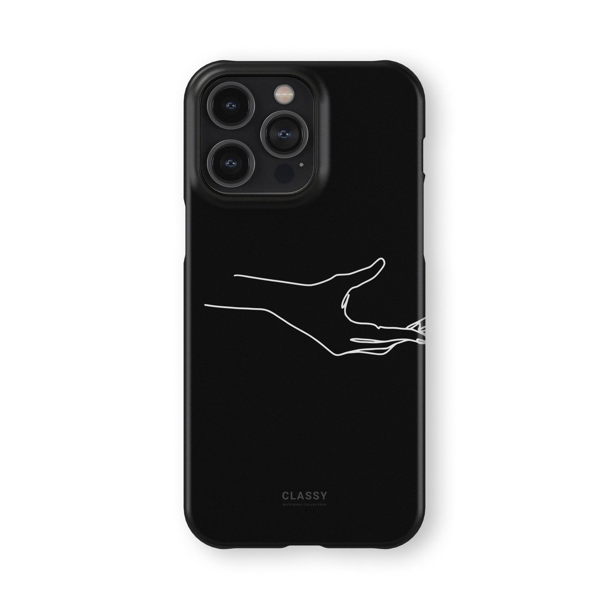 Black Couple Hand Snap Case front
