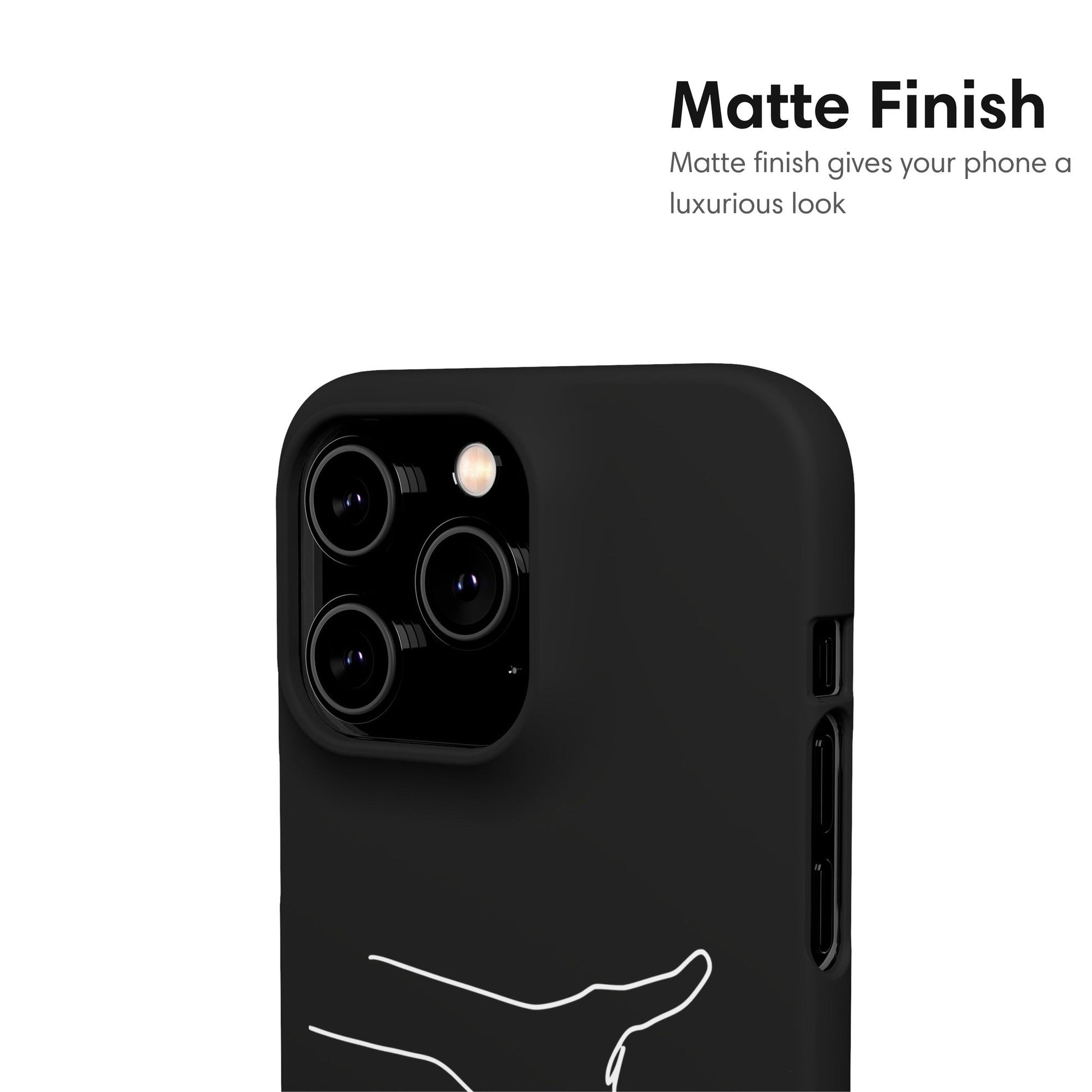 Black Couple Hand Snap Case matte