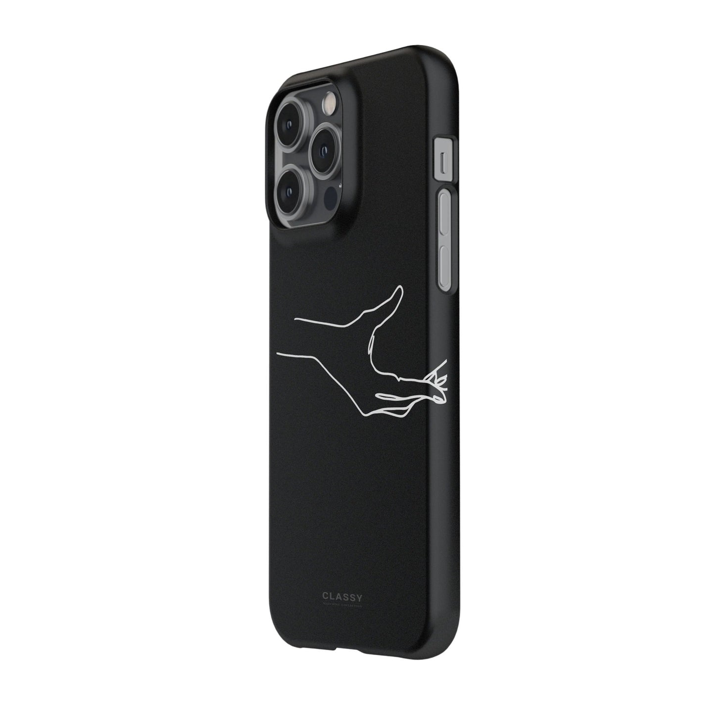 Black Couple Hand Snap Case side