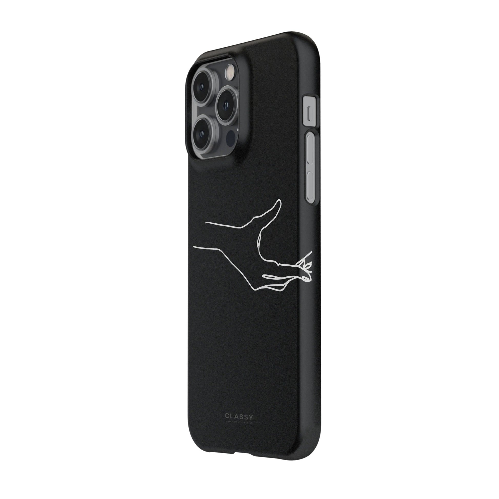 Black Couple Hand Snap Case side