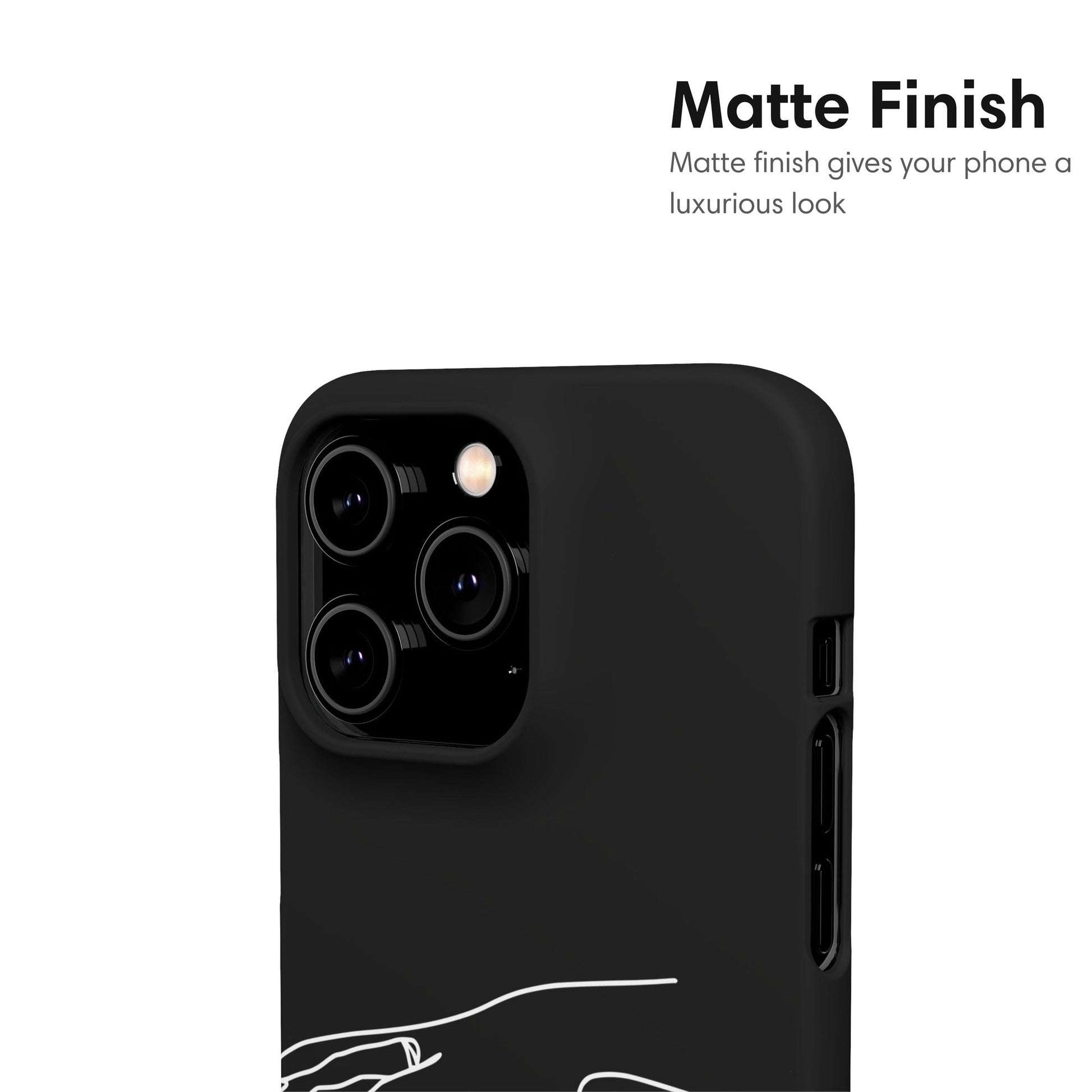 Black Couple Hands Snap Case matte