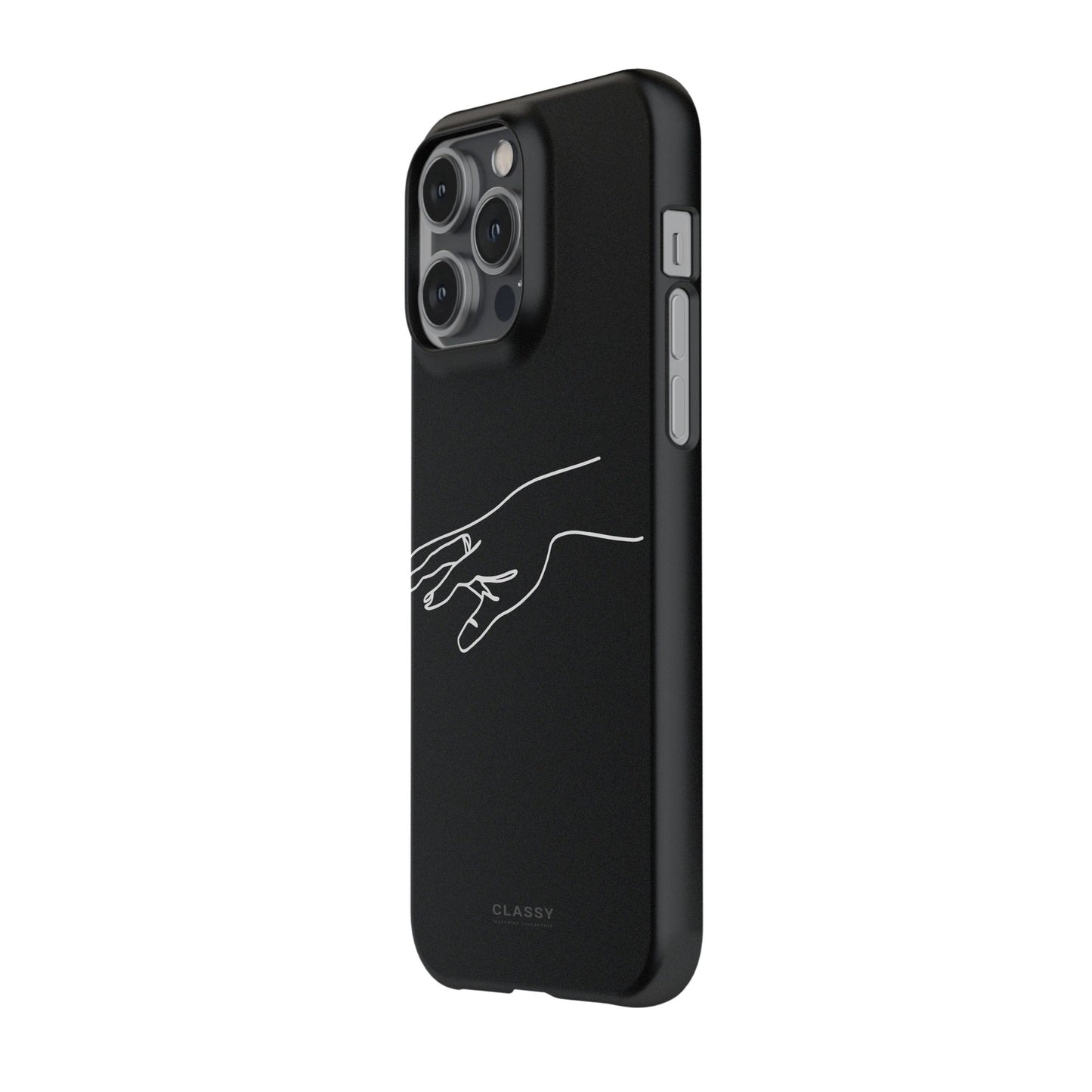 Black Couple Hands Snap Case side