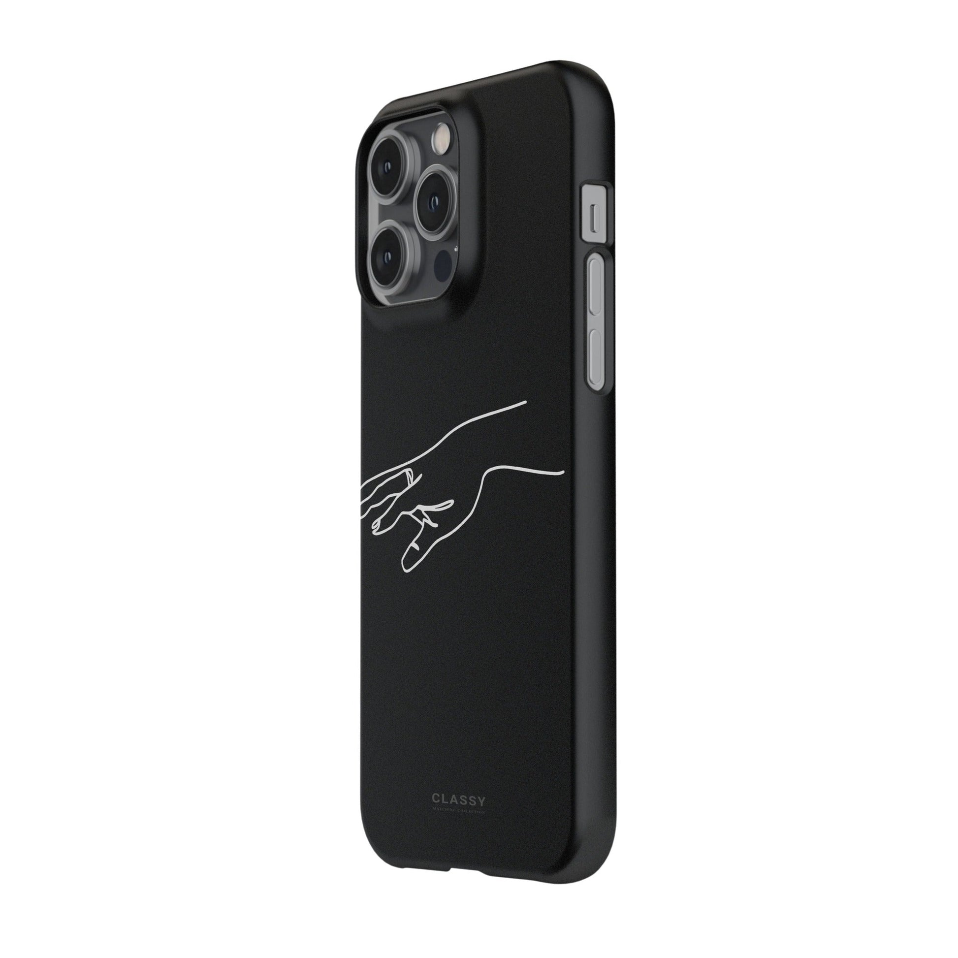 Black Couple Hands Snap Case side