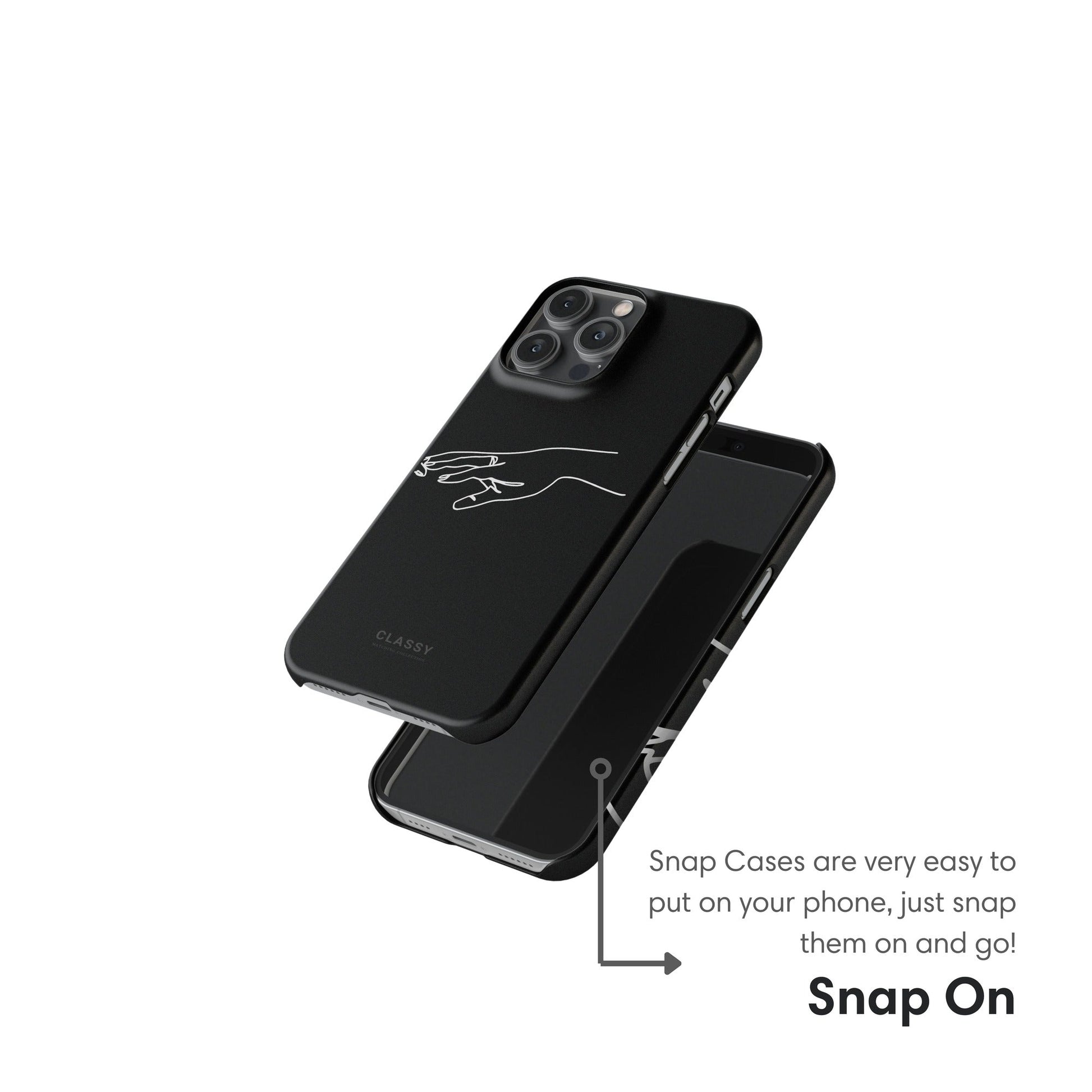Black Couple Hands Snap Case snap on