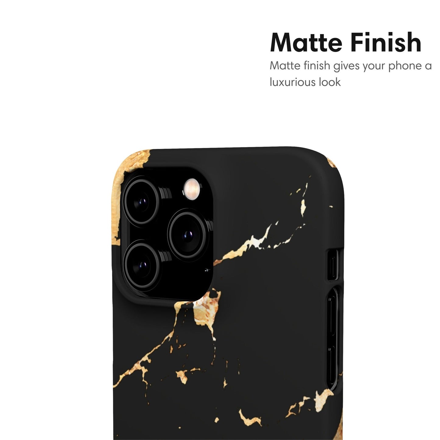 Black and Gold Marble Snap Case matte