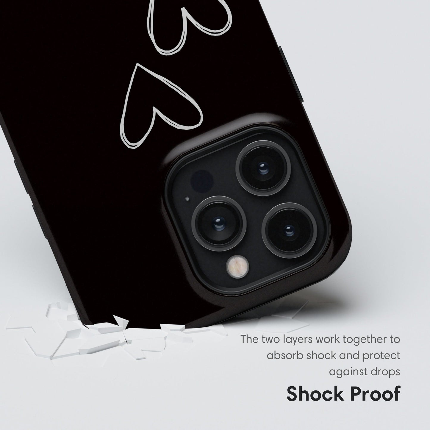 Black Hearts Couple Tough Case shockproof