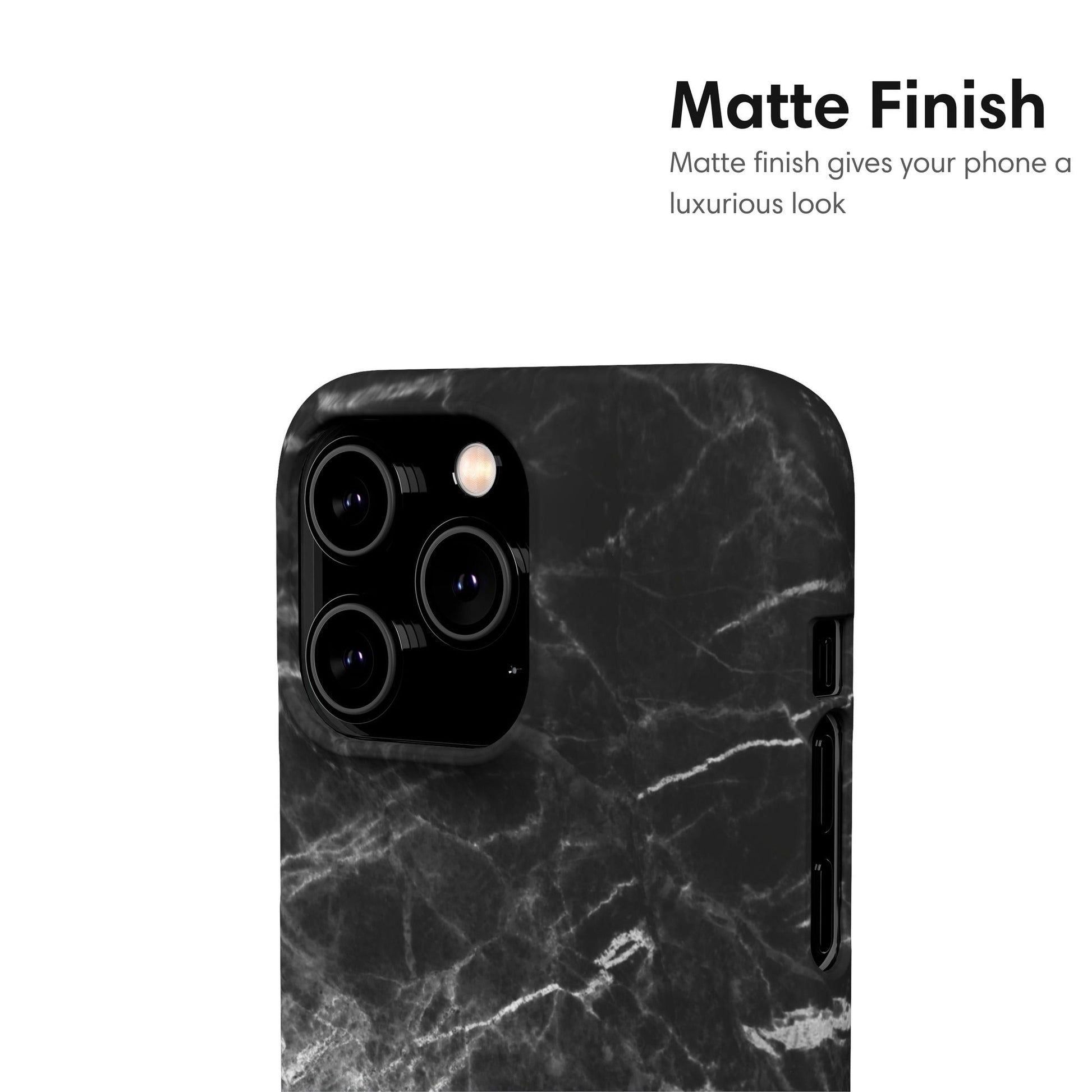 Black Marble Snap Case matte