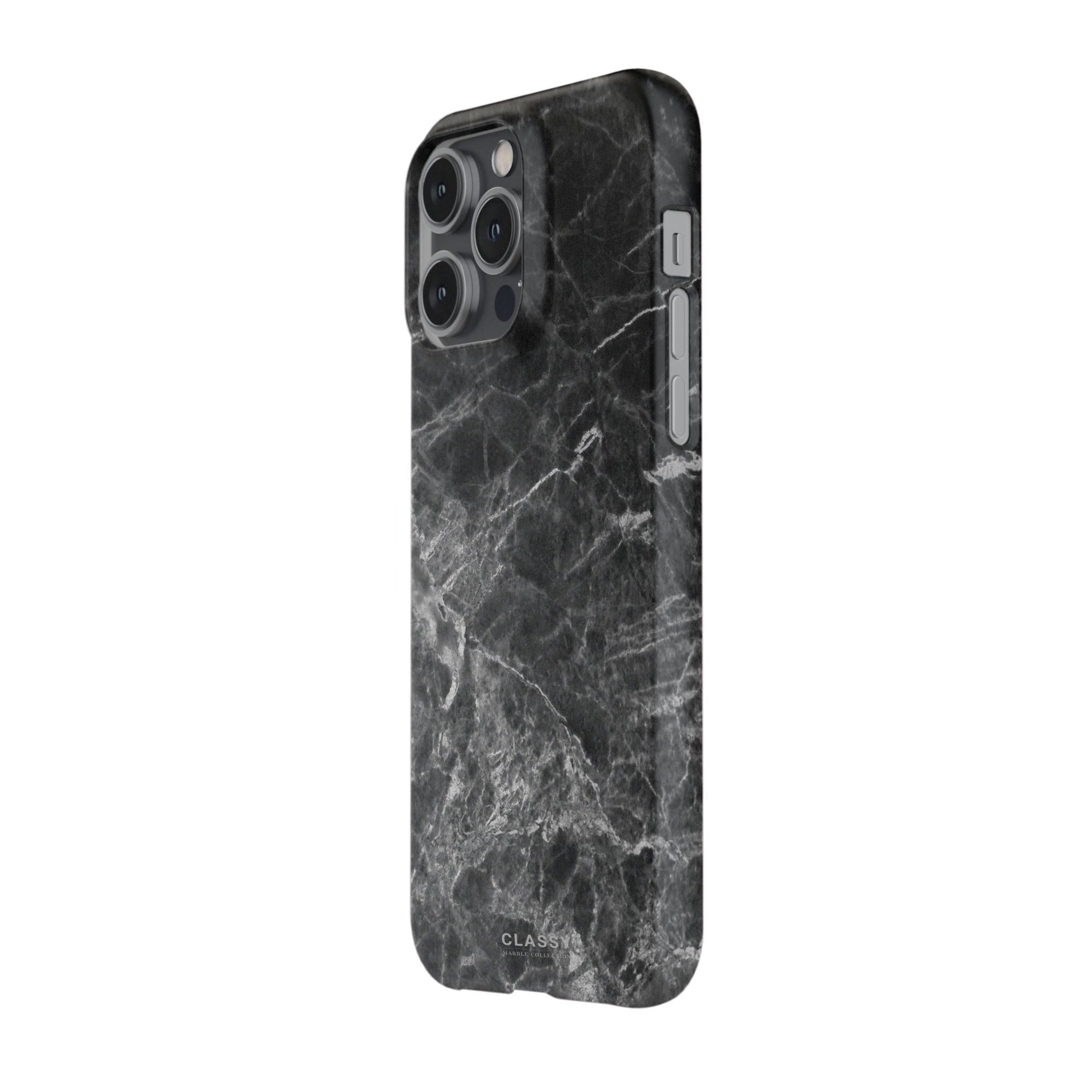 Black Marble Snap Case side