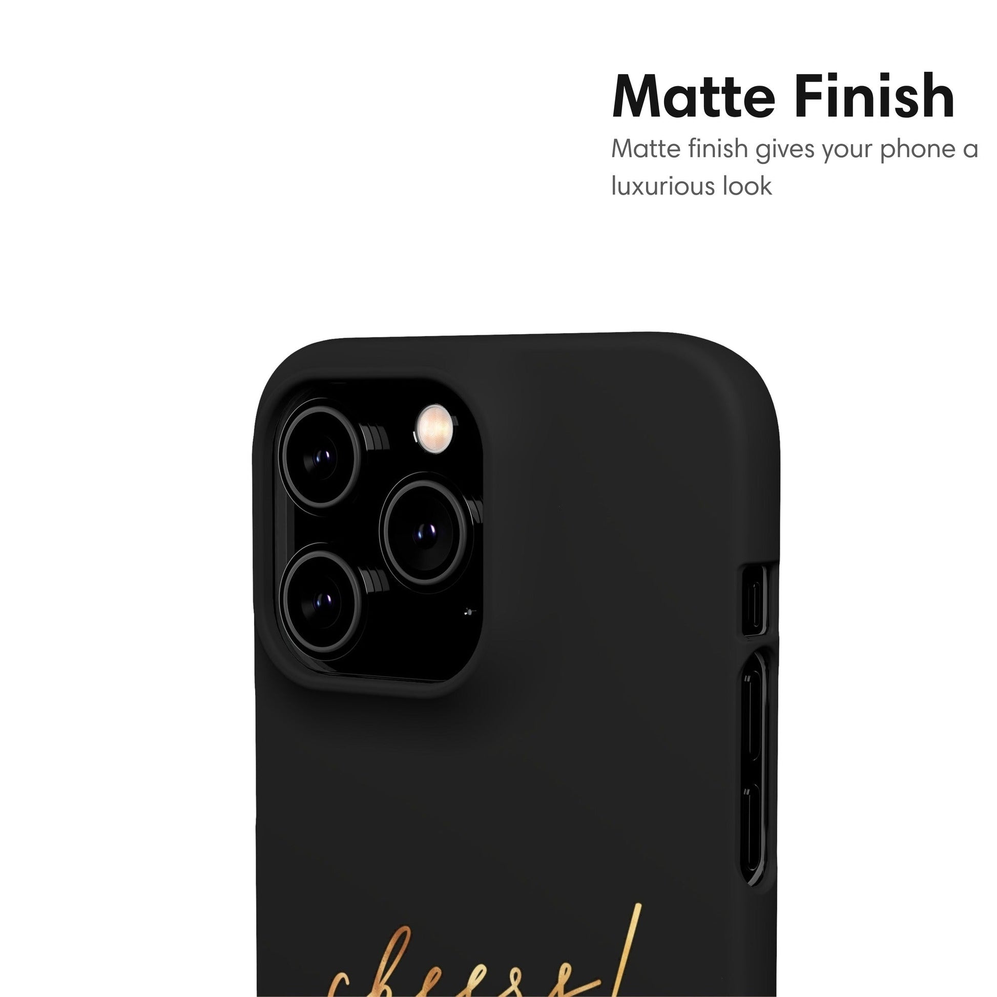 Black and Gold Cheers Snap Case matte