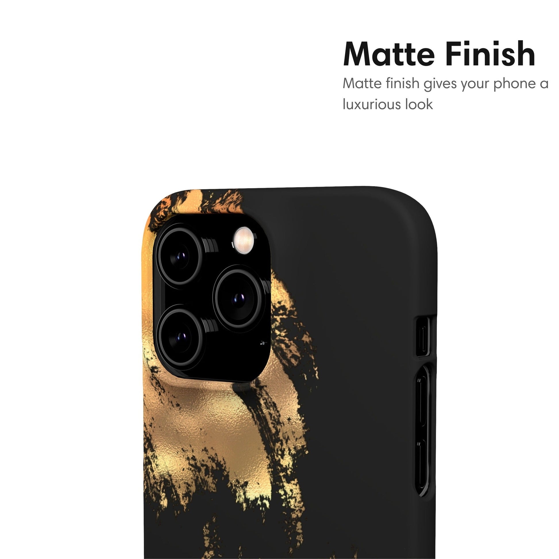 Black and Gold Snap Case matte