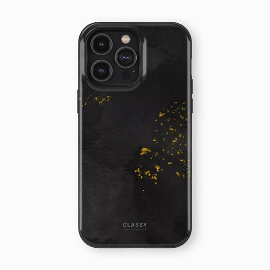 Black and Gold Tough Case with Sprinkles front