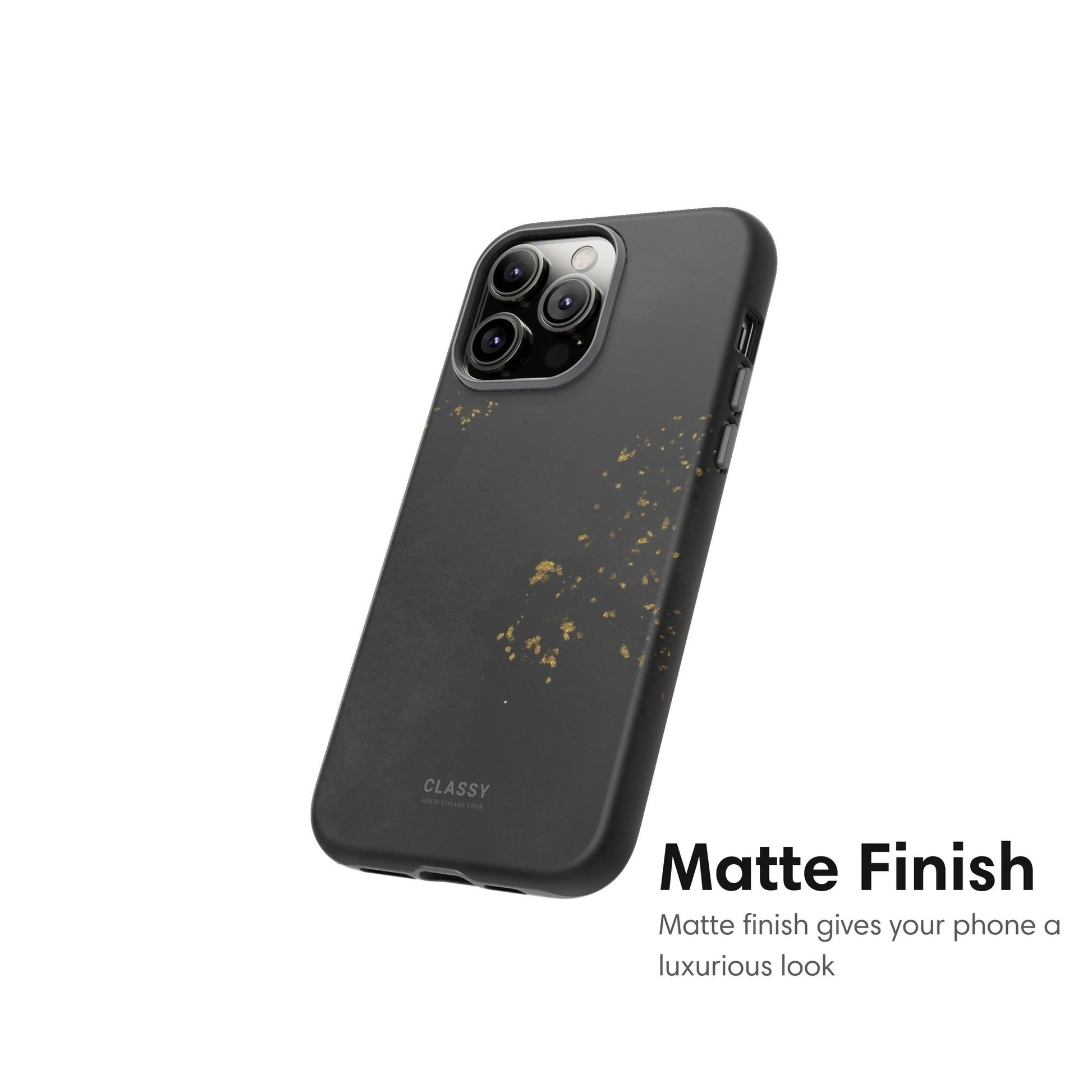 Black and Gold Tough Case with Sprinkles matte