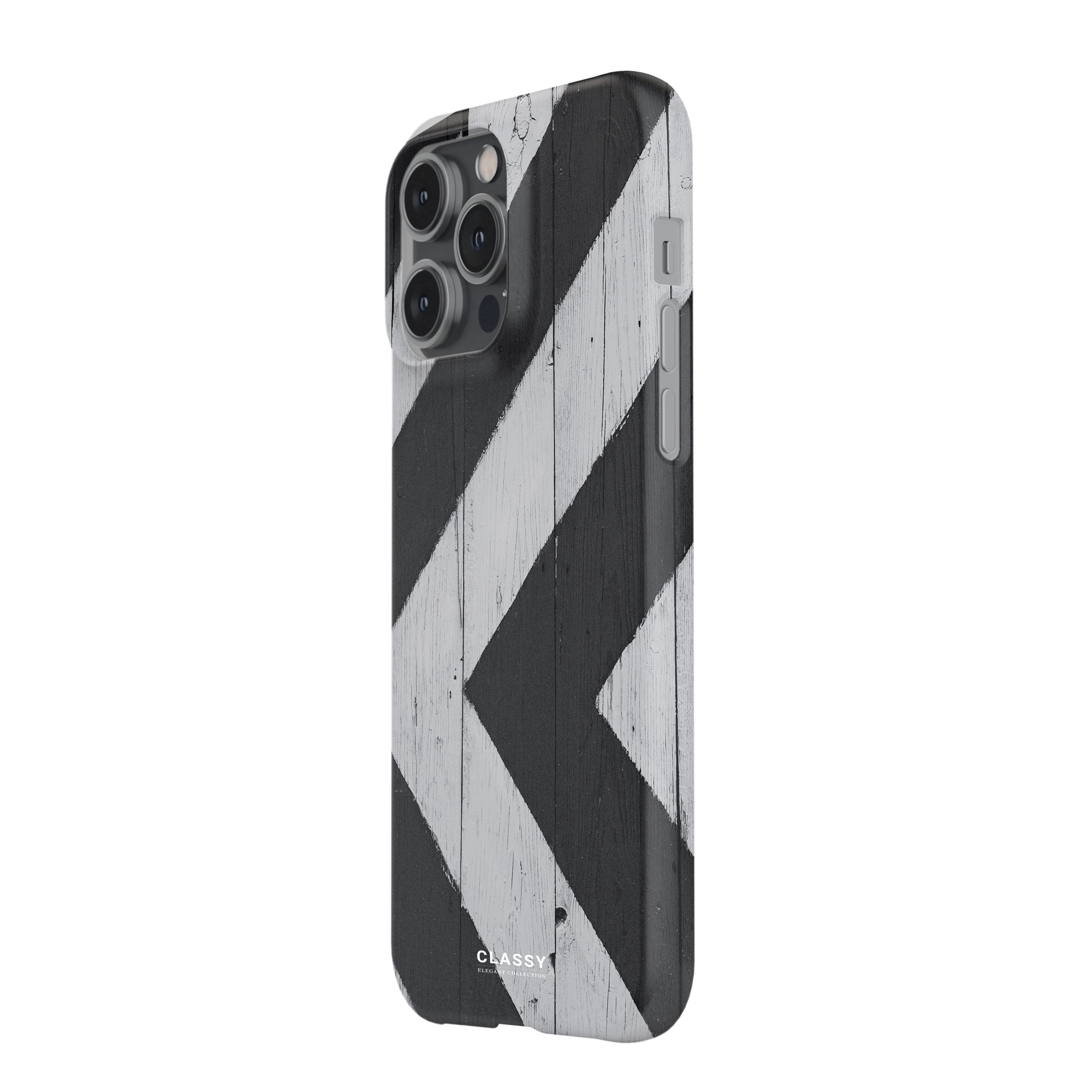 Black and White Chevron Pattern Snap Case side