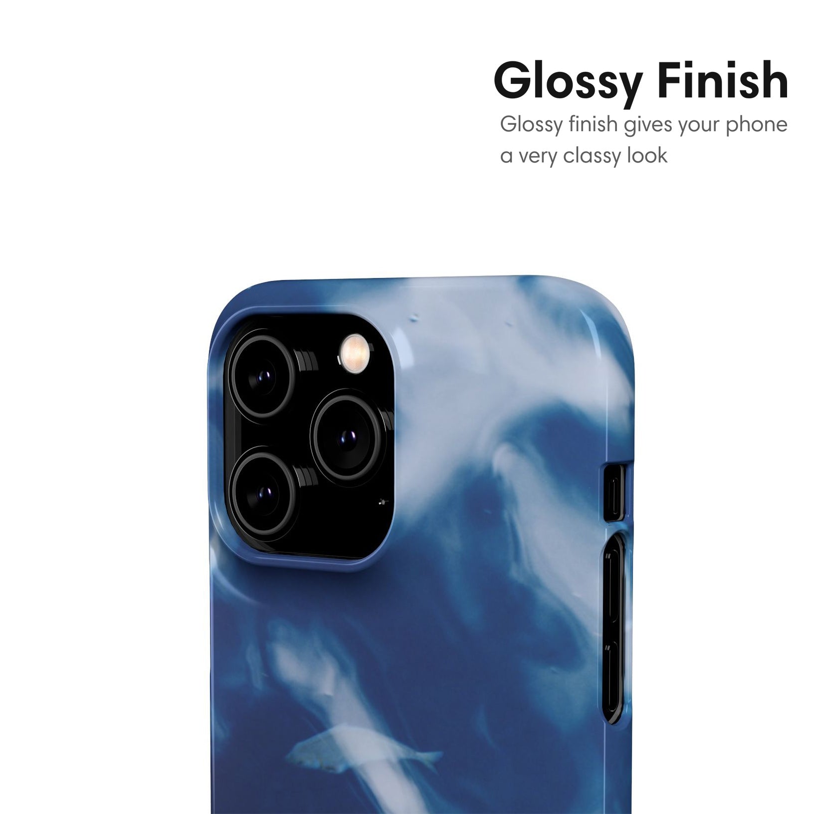 Blue Elegant Ocean Snap Case glossy