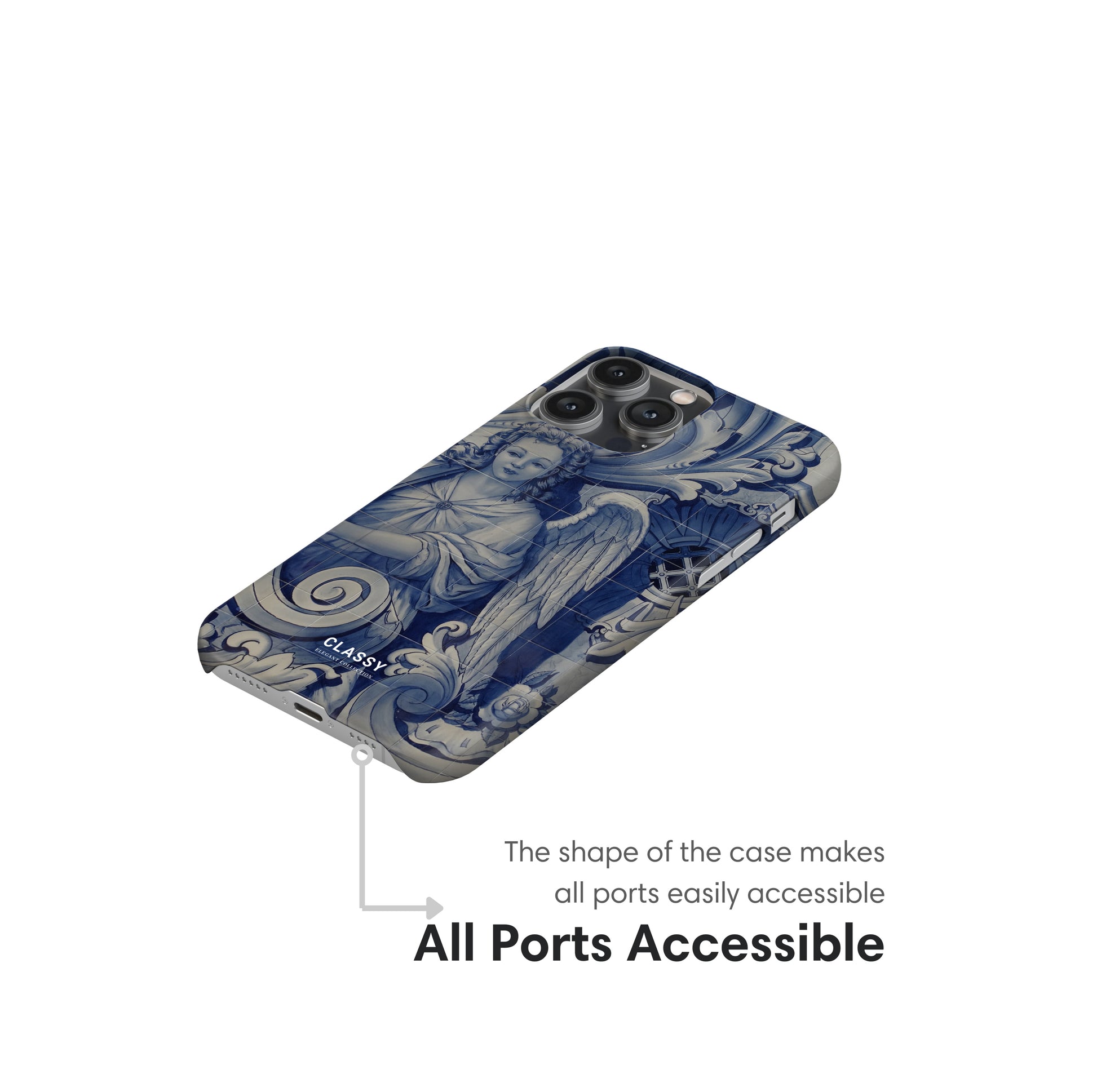 Blue Medieval Art Snap Case ports