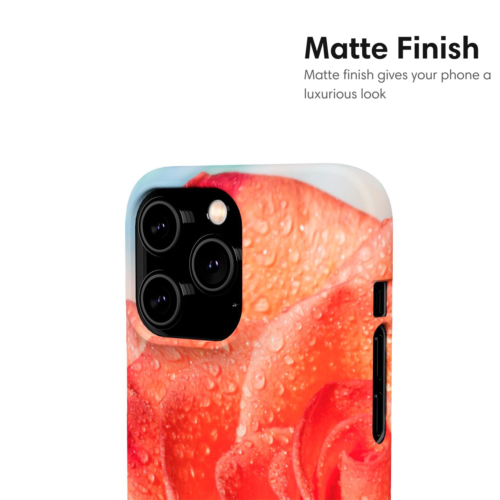 Blue and Orange Flowers Snap Case matte