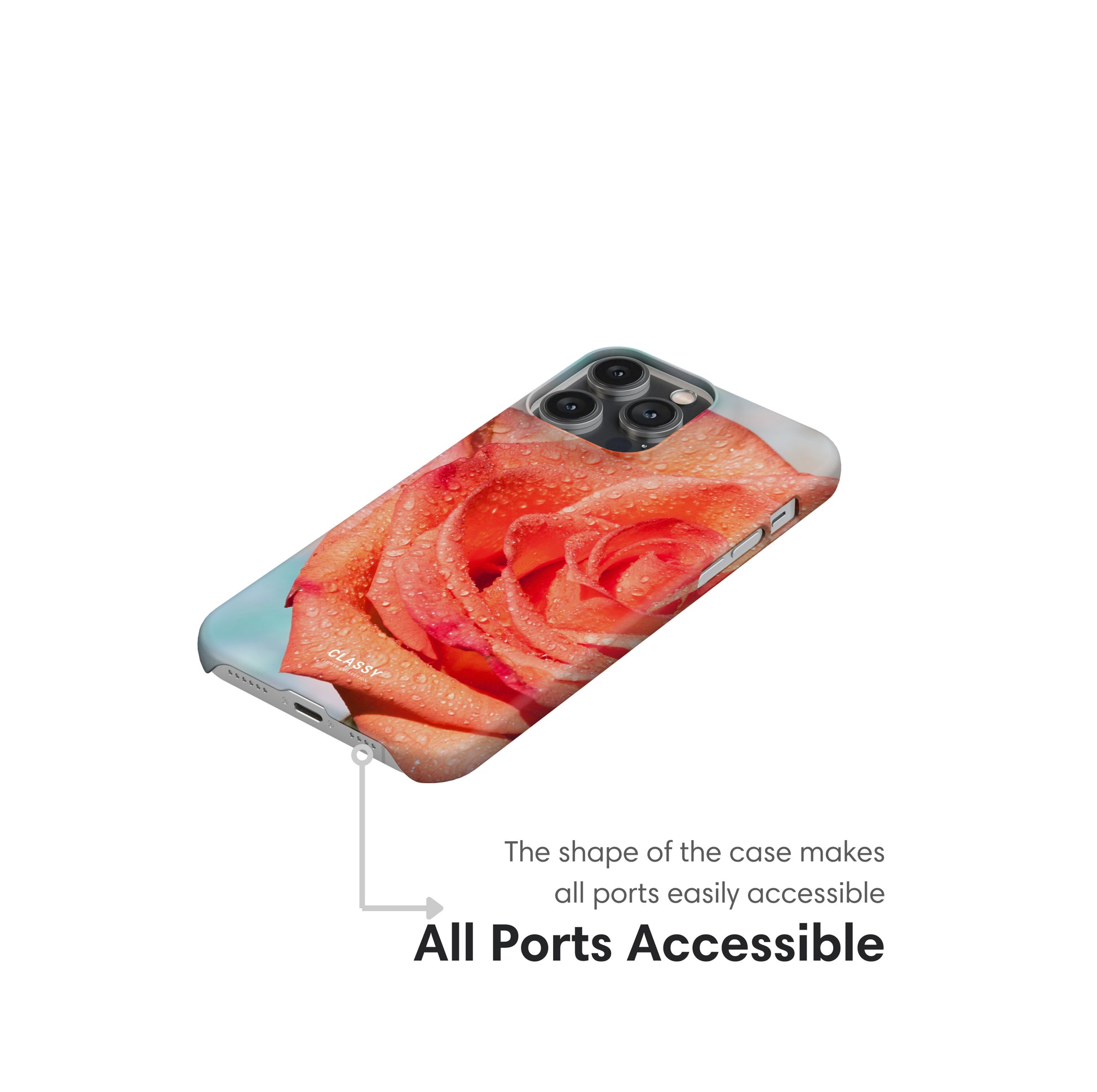 Blue and Orange Flowers Snap Case ports