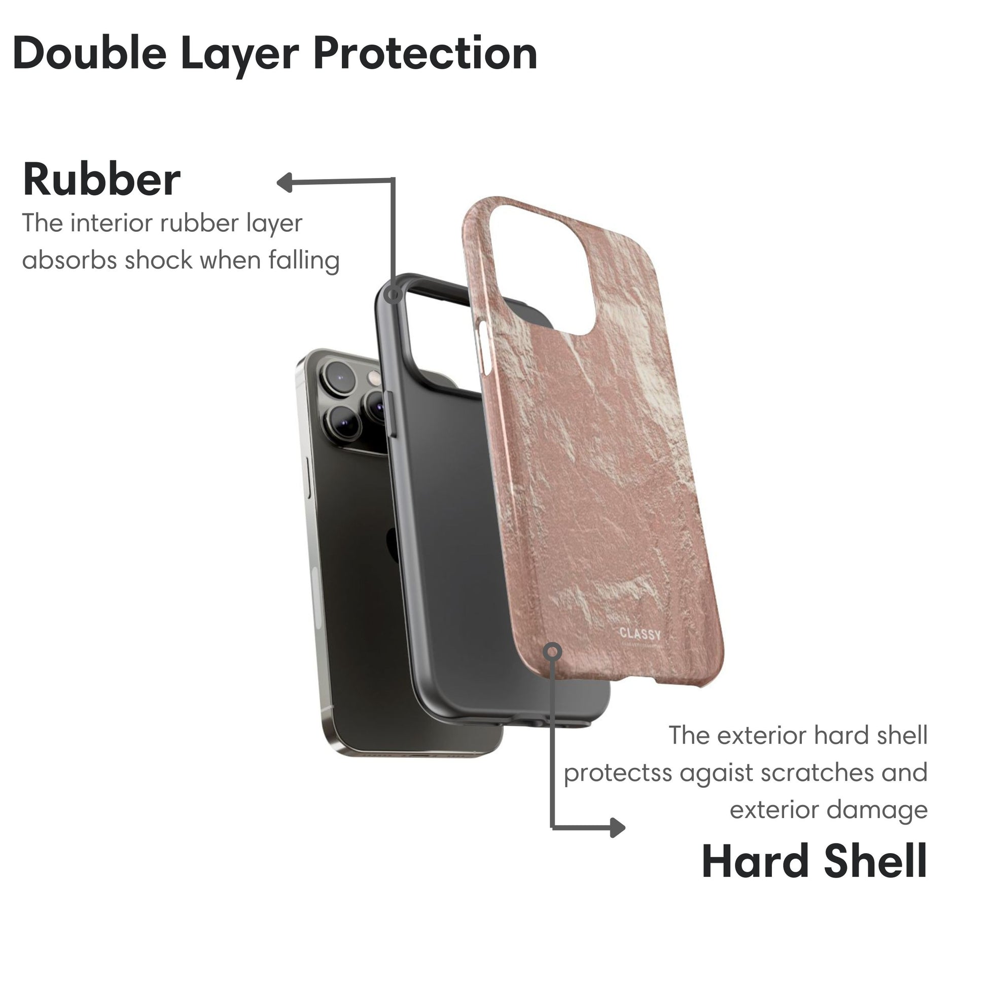 Bronze Texture Design Tough Case layers
