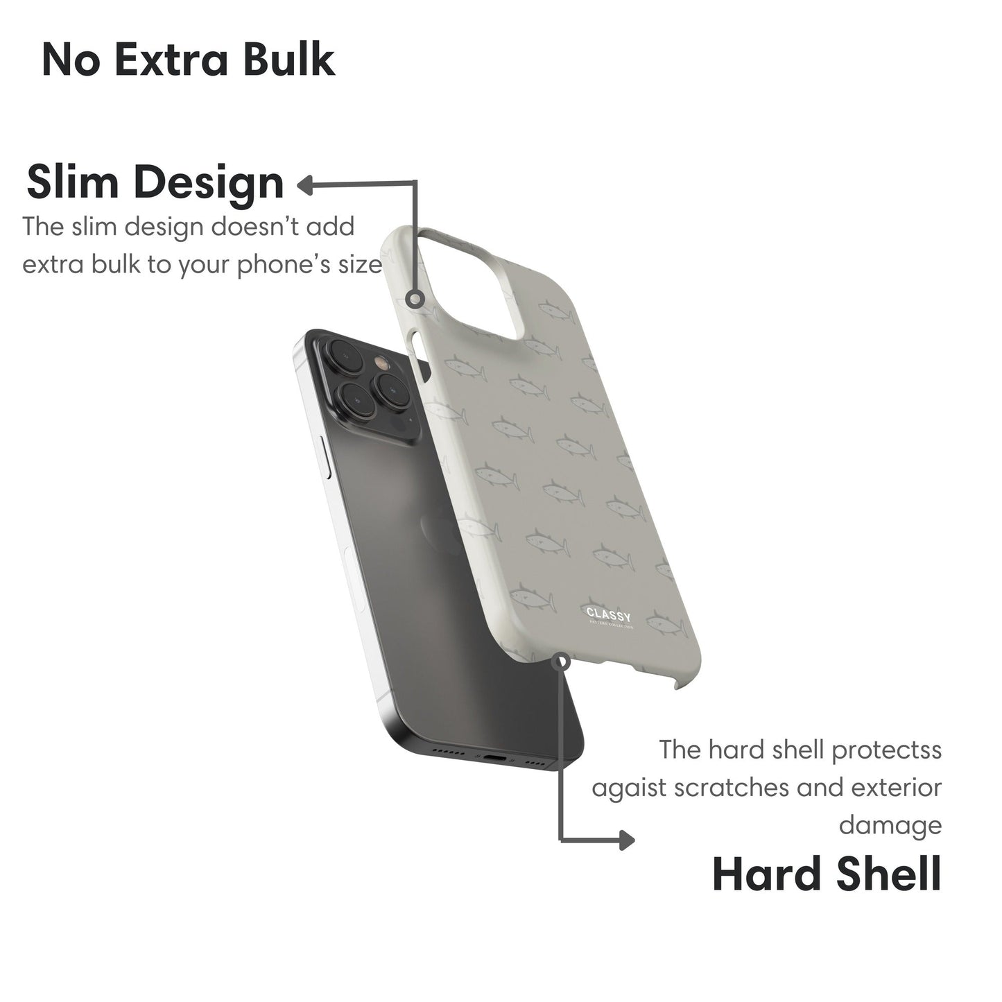 Brown Retro Fish Snap Case layers