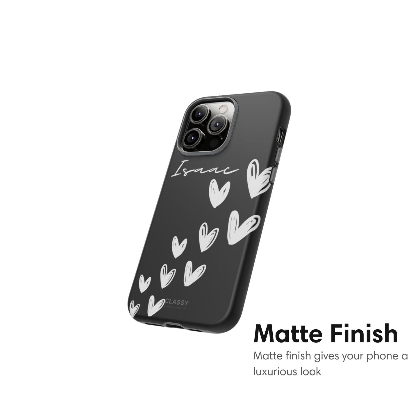 Custom Hearts Couple Tough Case - Black matte
