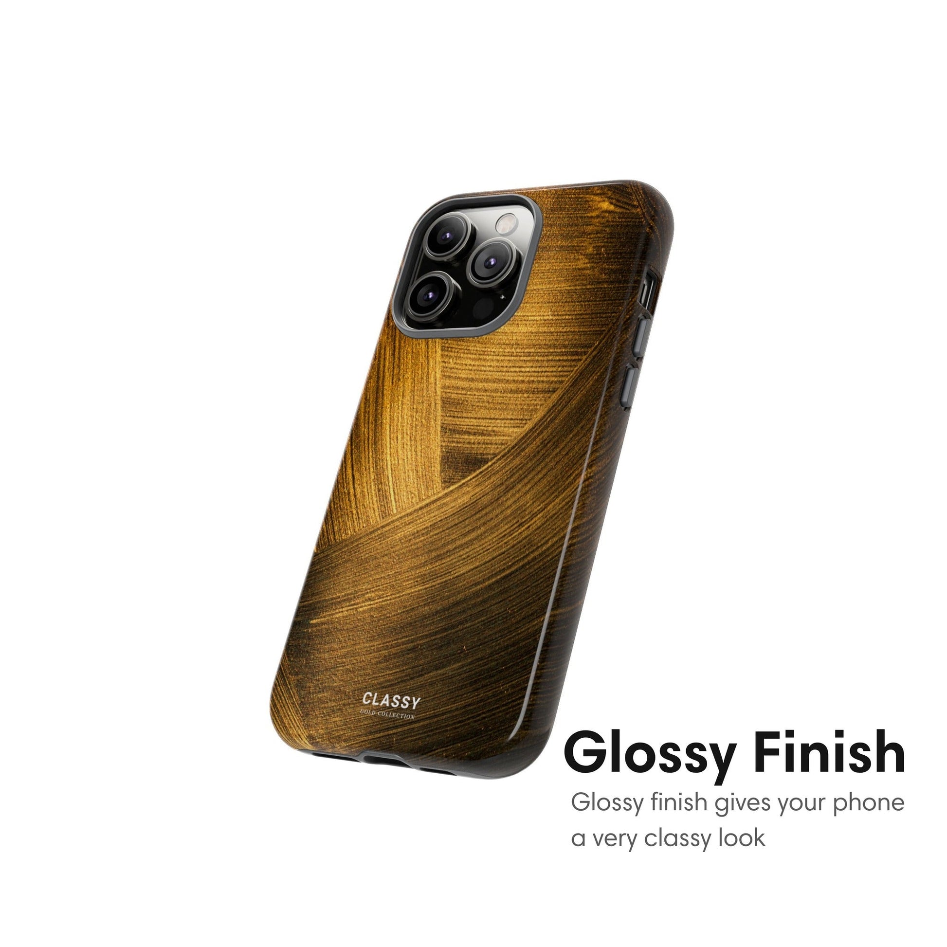 Dark Gold Pattern Tough Case glossy