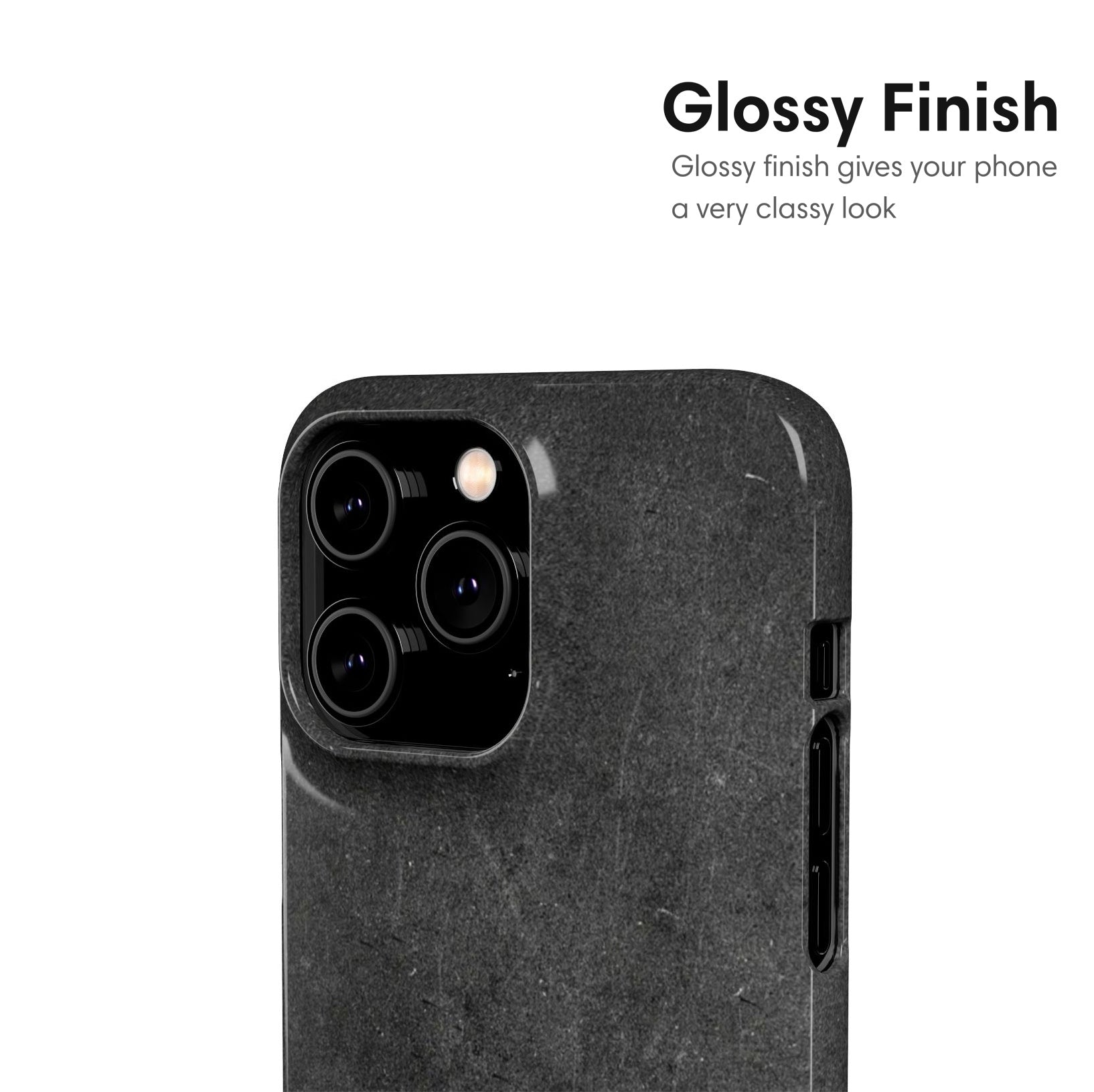 Dark Gray Elegant Snap Case glossy