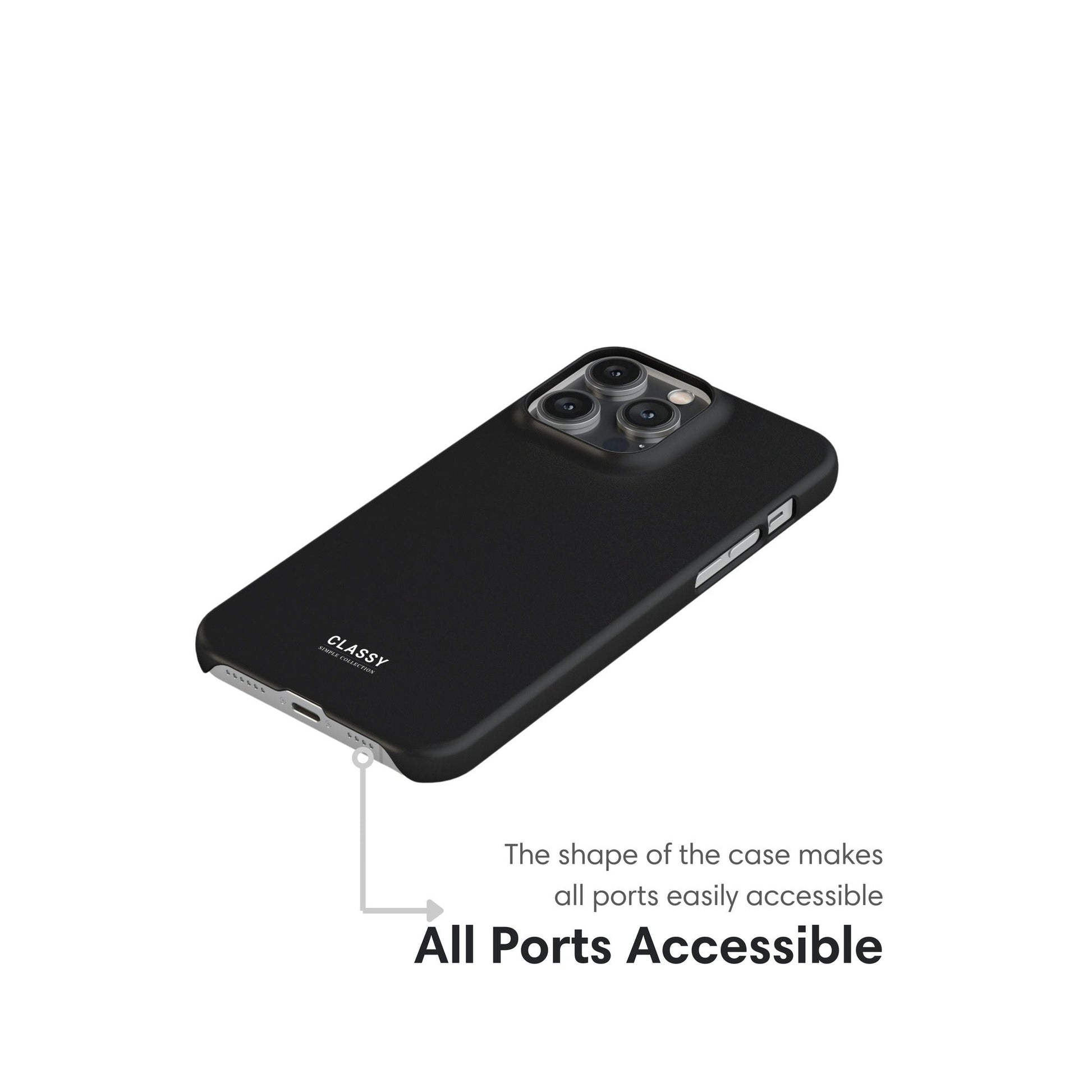 Dark Gray Snap Case ports
