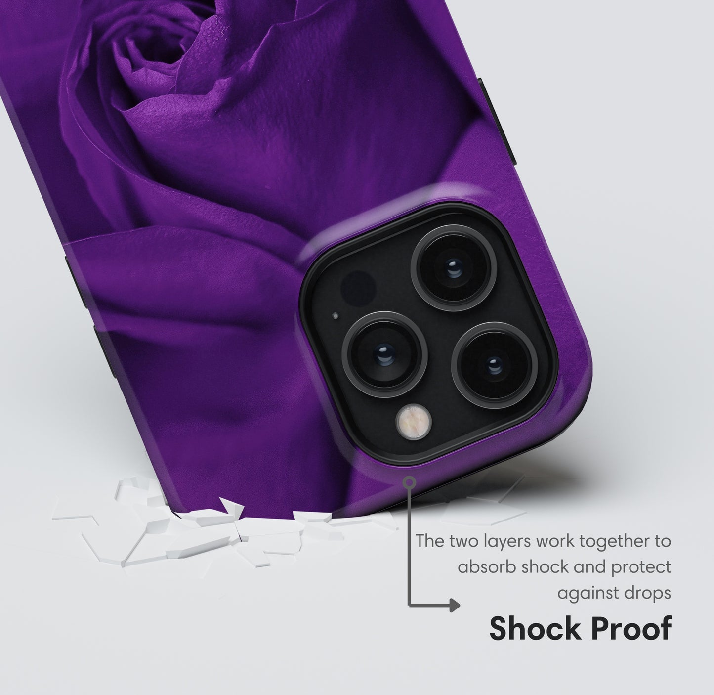 Dark Purple Flower Tough Case shockproof