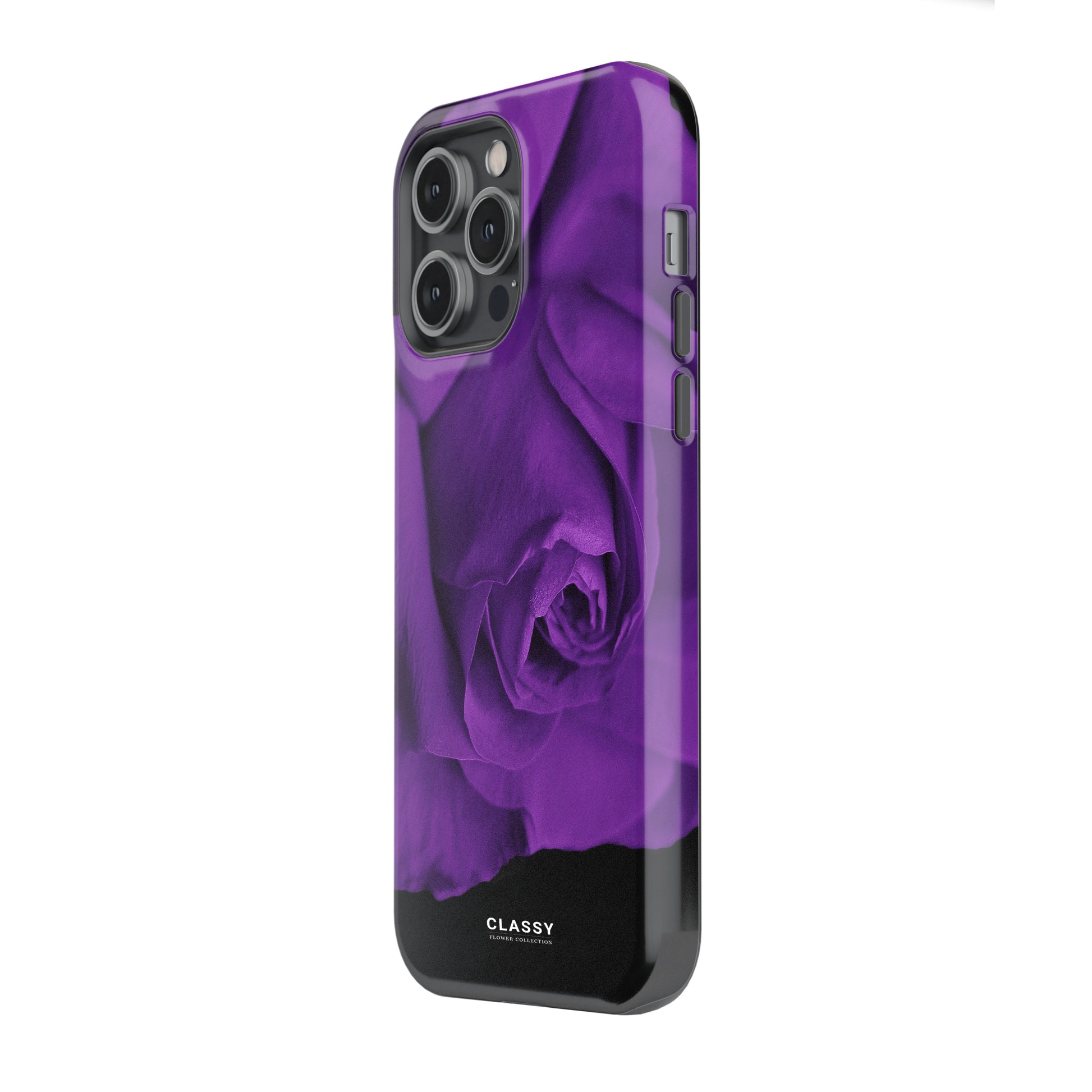 Dark Purple Flower Tough Case side