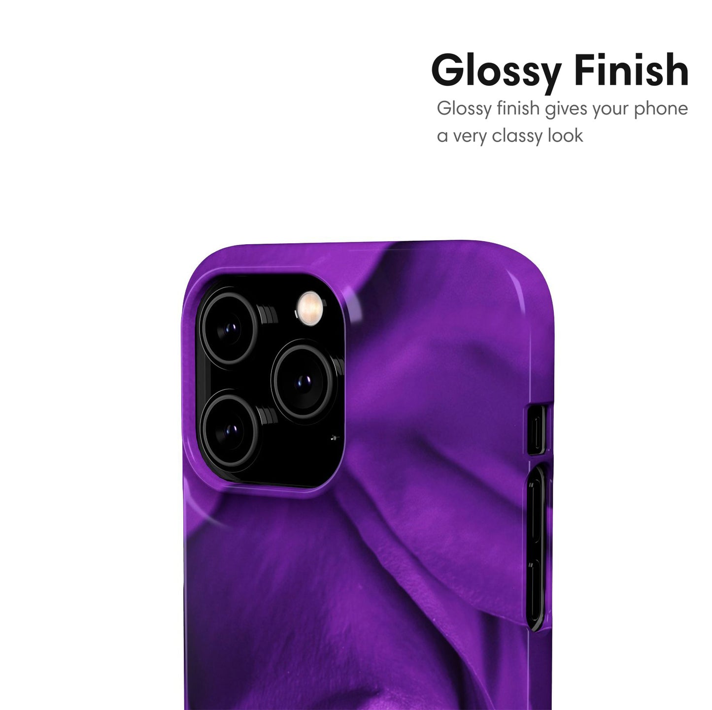 Dark Purple Flowers Snap Case glossy
