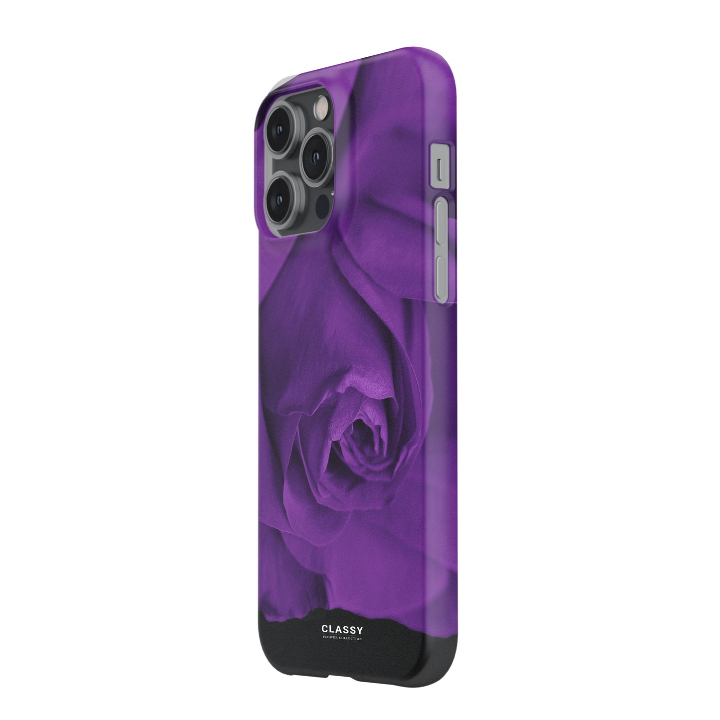 Dark Purple Flowers Snap Case side