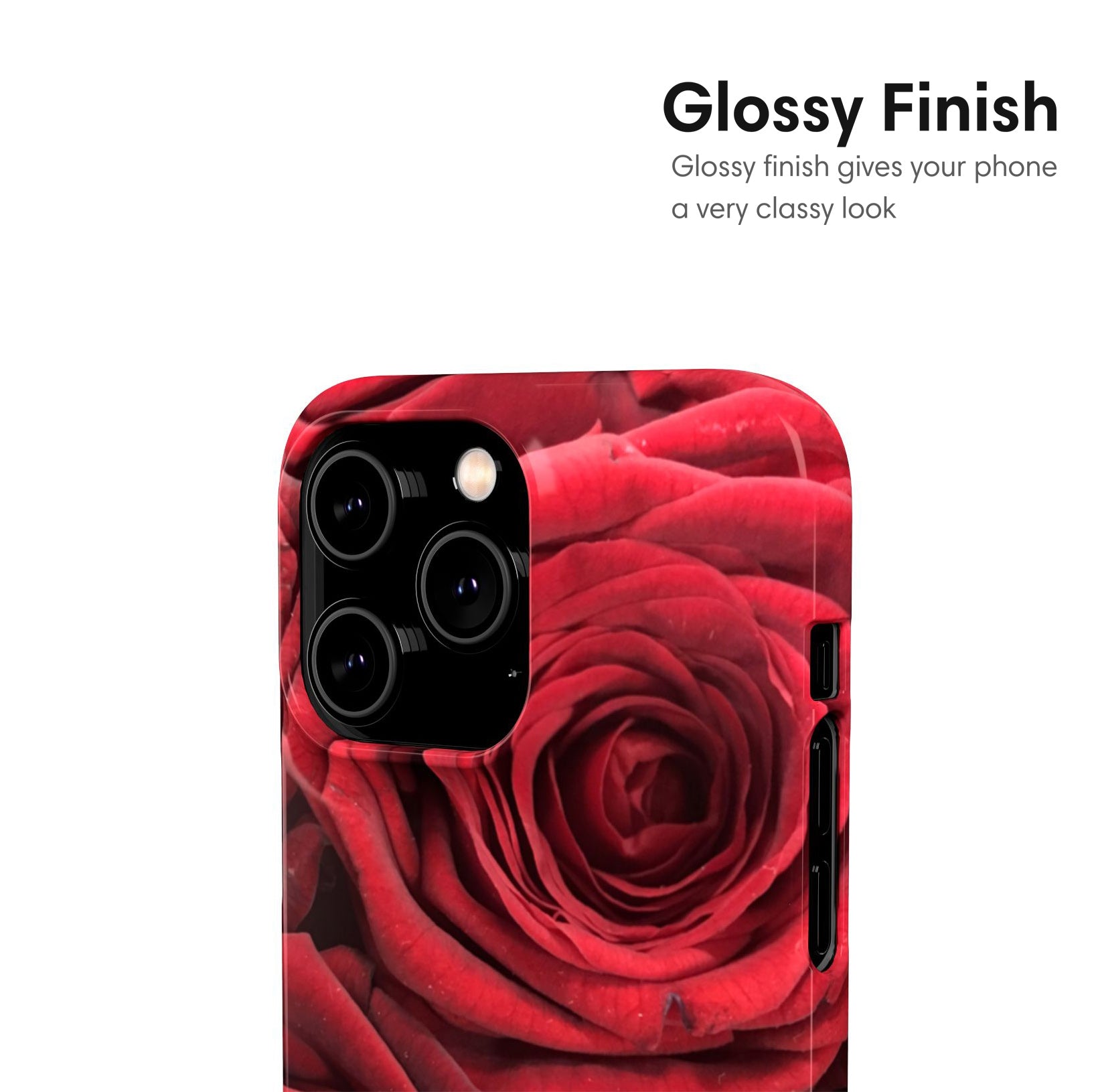 Dark Red Roses Snap Case glossy