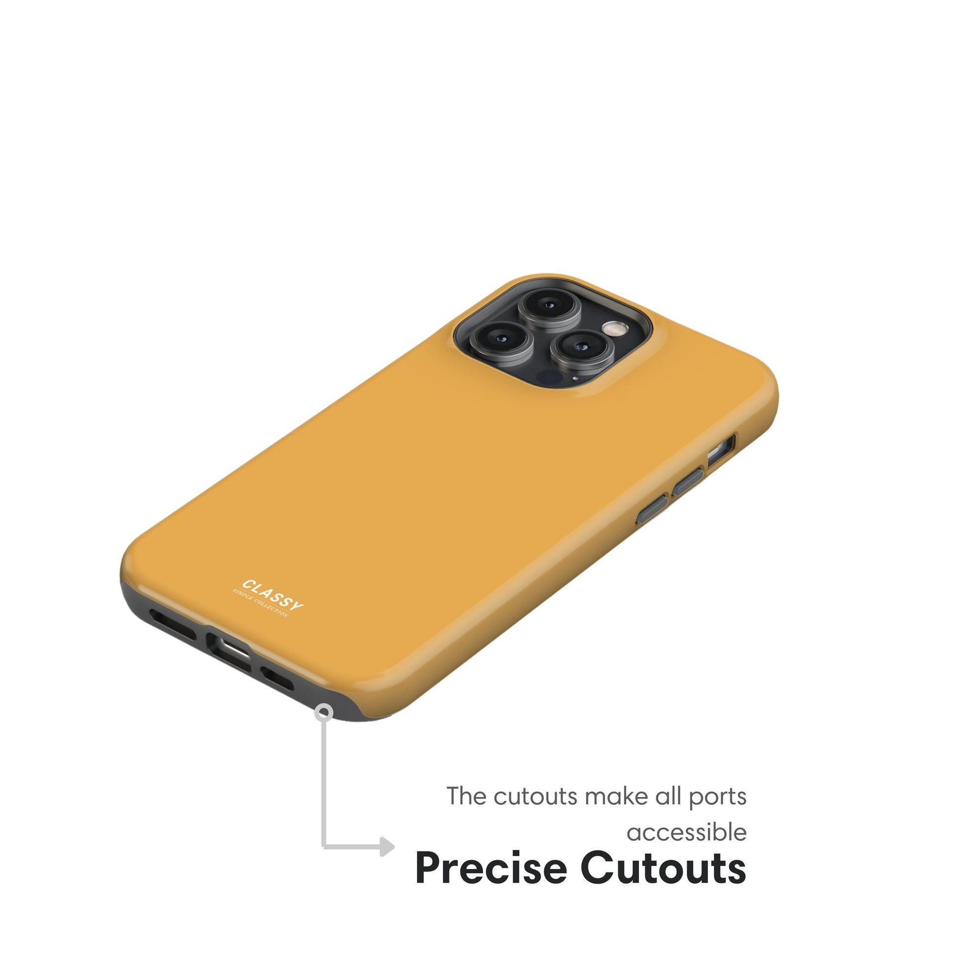 Dark Yellow Tough Case cutouts