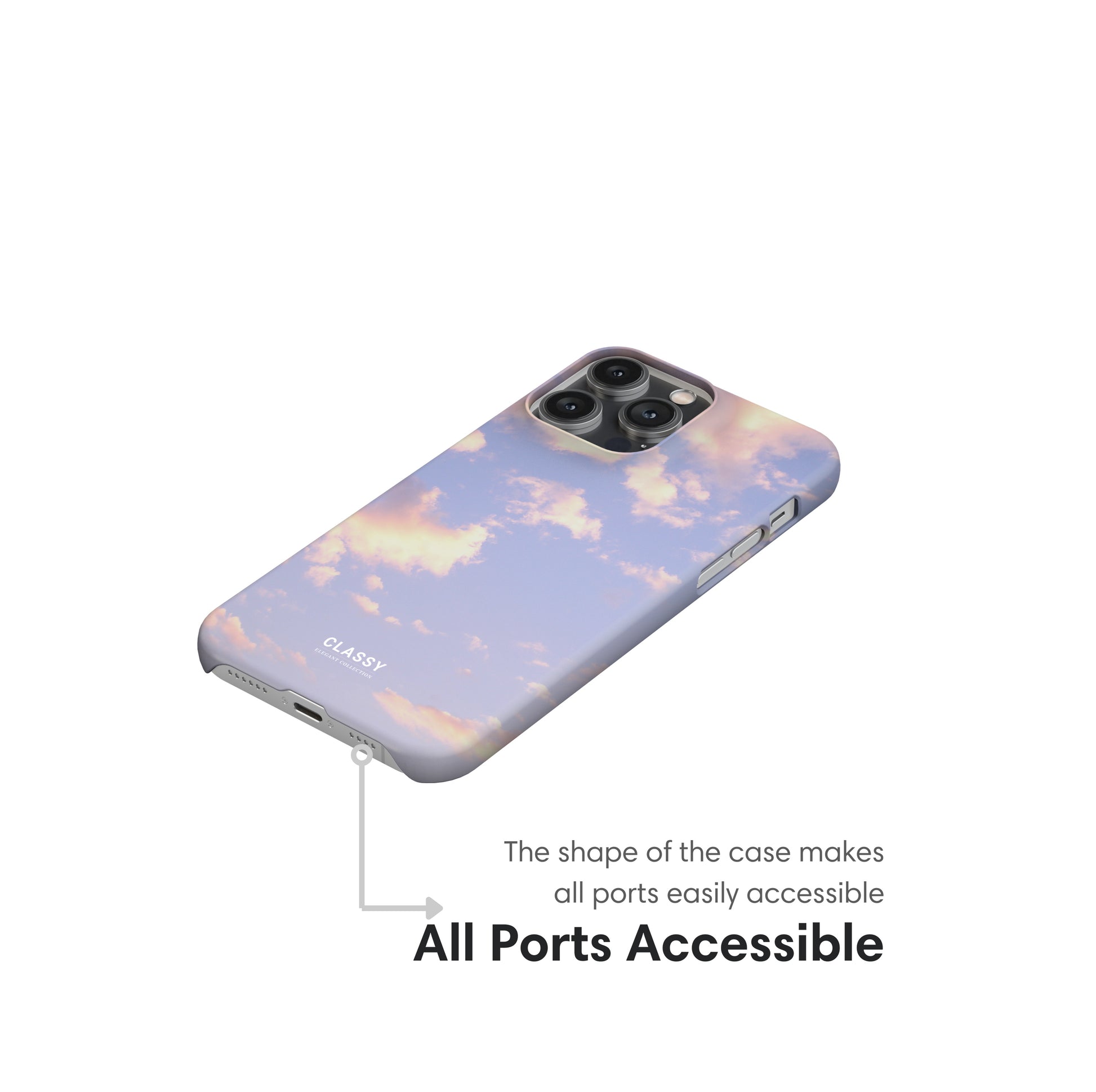 Dawn Sky Snap Case ports