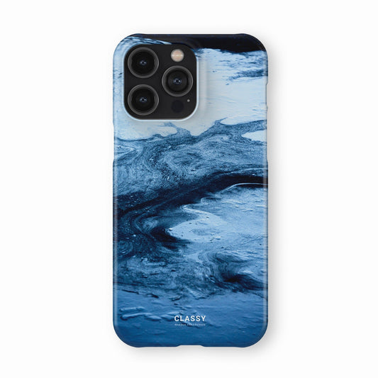 Diverse Blues Marble Snap Case front