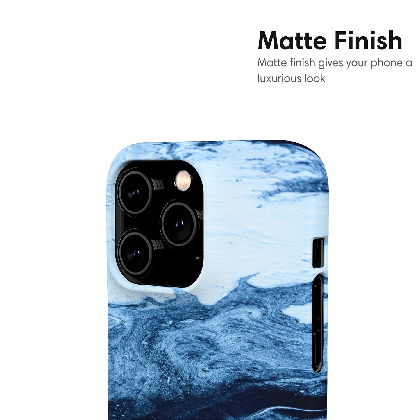 Diverse Blues Marble Snap Case matte