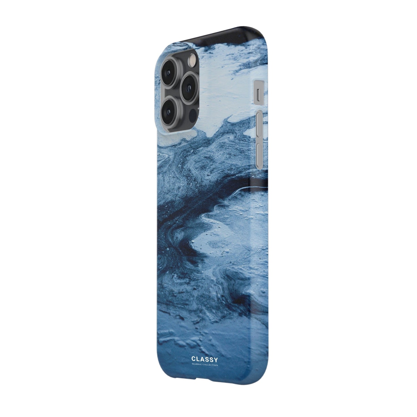 Diverse Blues Marble Snap Case side