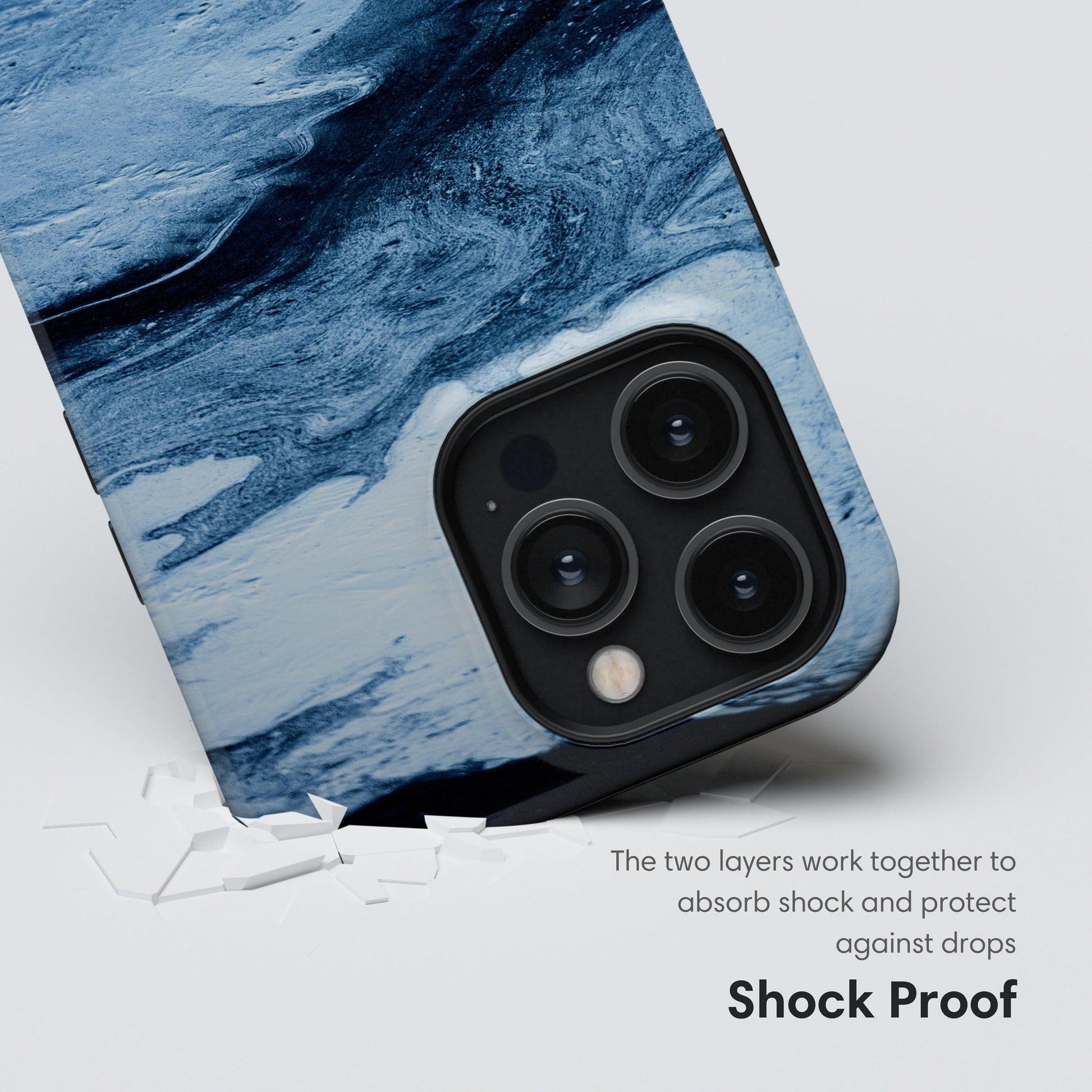 Diverse Blues Marble Tough Case shockproof