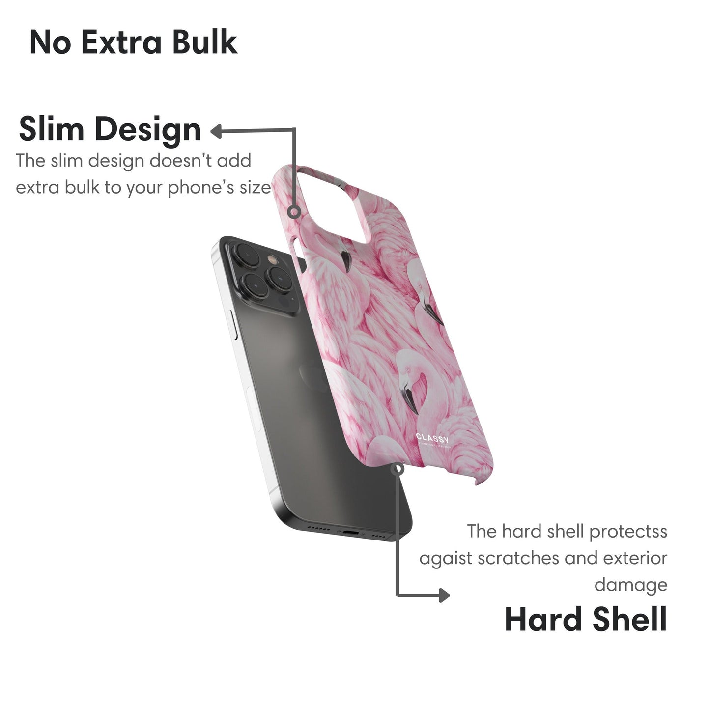Full Out Flamingo Snap Case layers