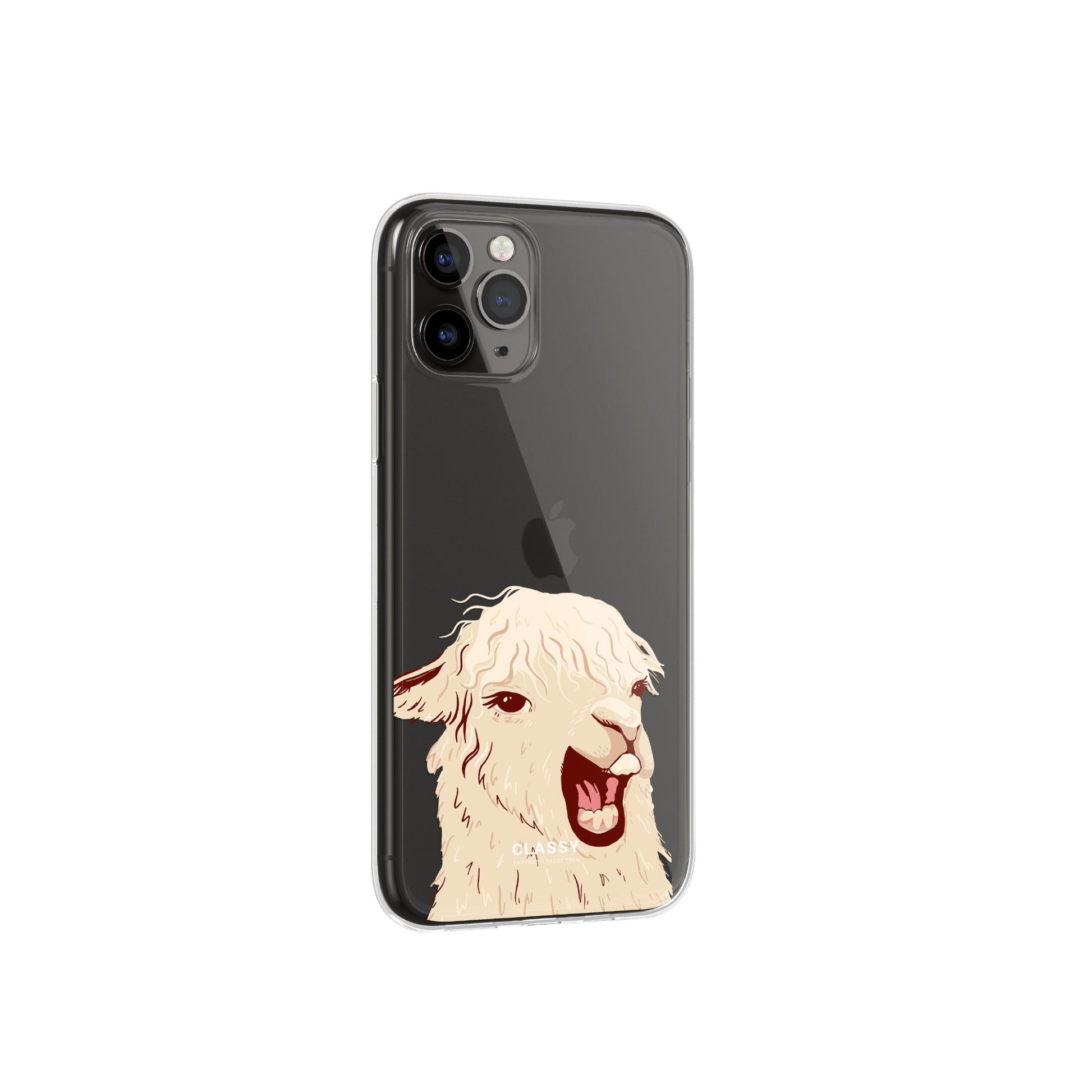 Funny Llama Clear Case side