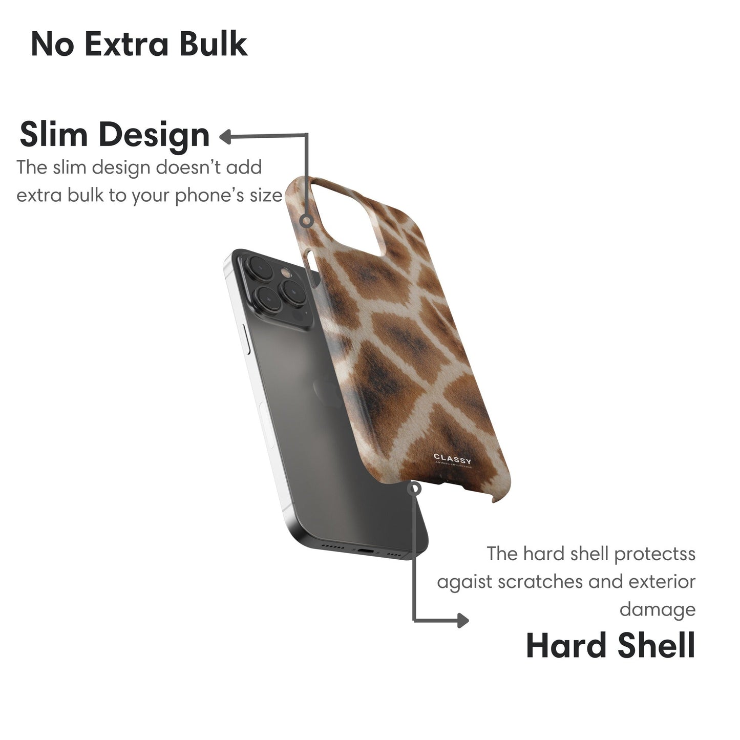 Giraffe Pattern Snap Case layers