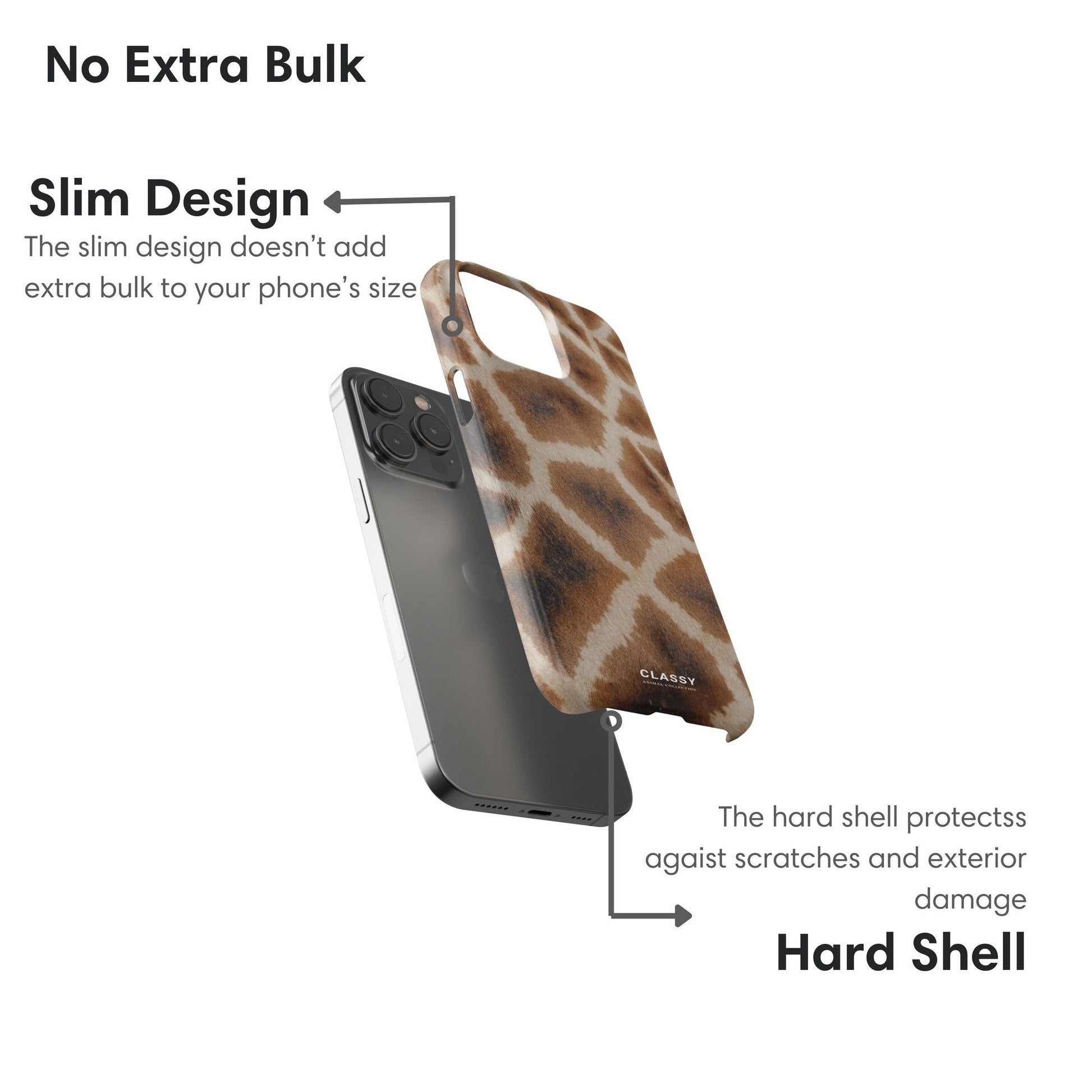 Giraffe Pattern Snap Case layers