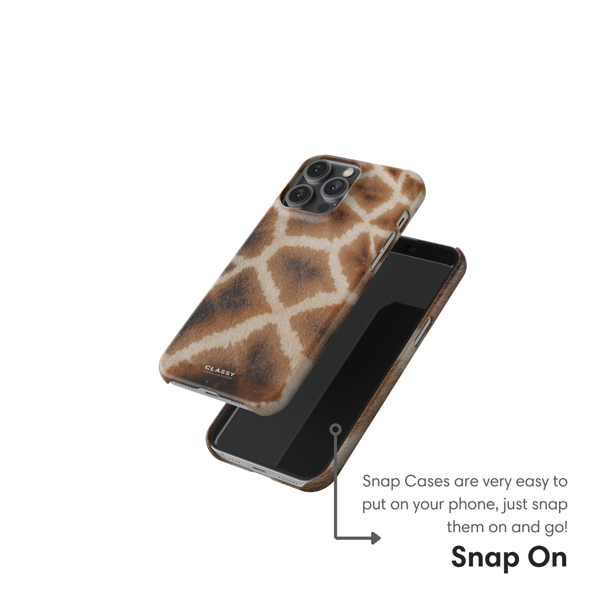 Giraffe Pattern Snap Case snap on