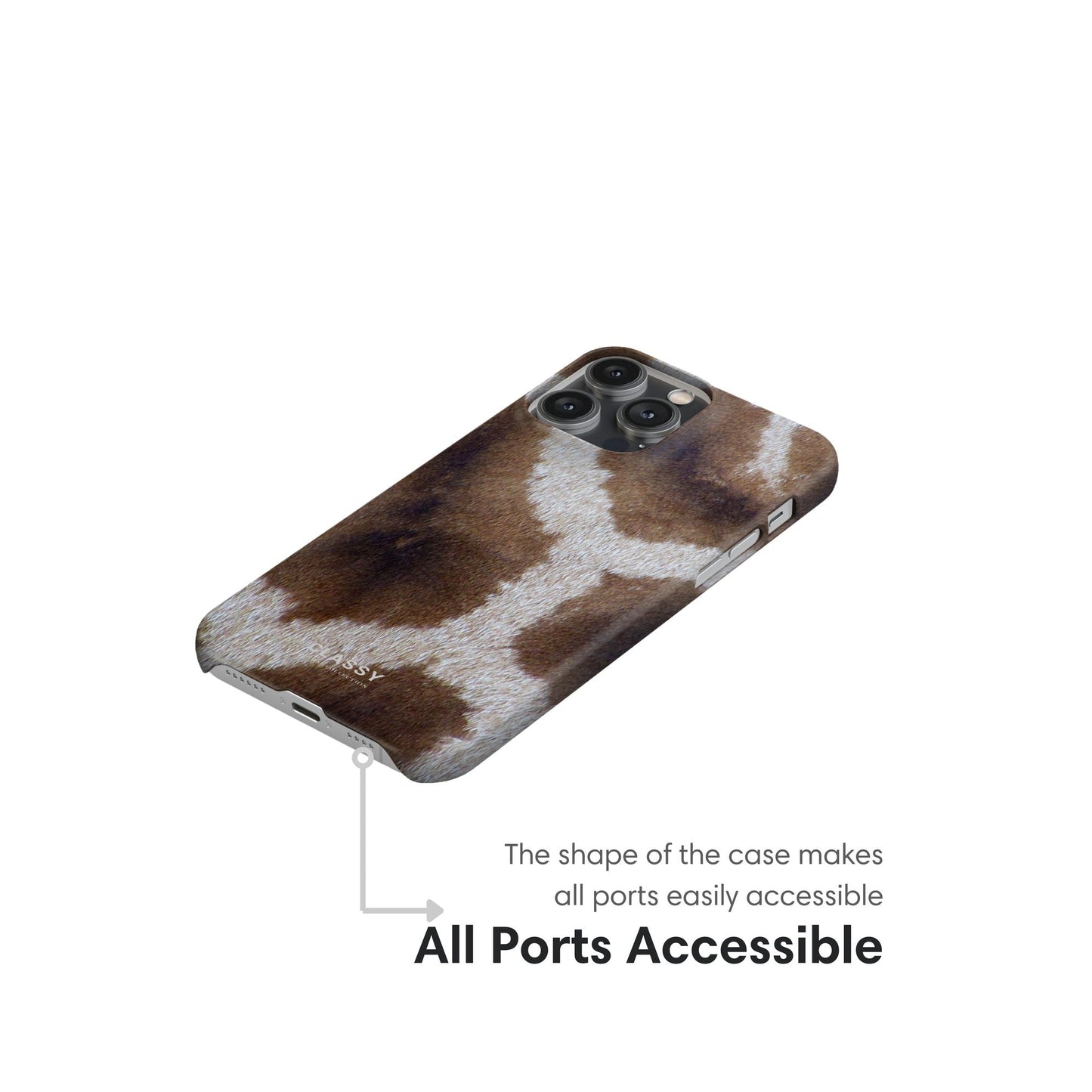 Giraffe Spots Snap Case ports