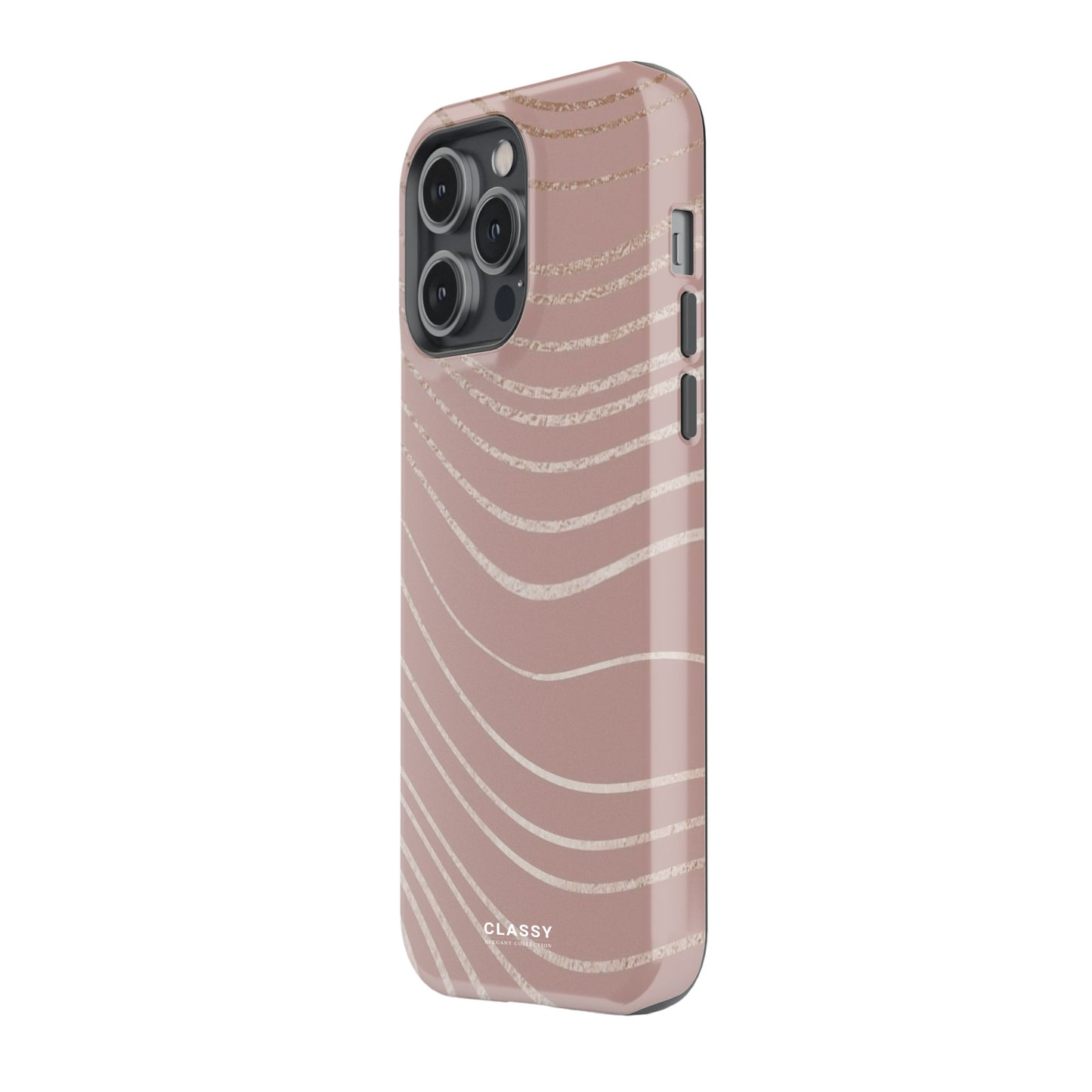 Gold Lines Dusty Rose Tough Case side