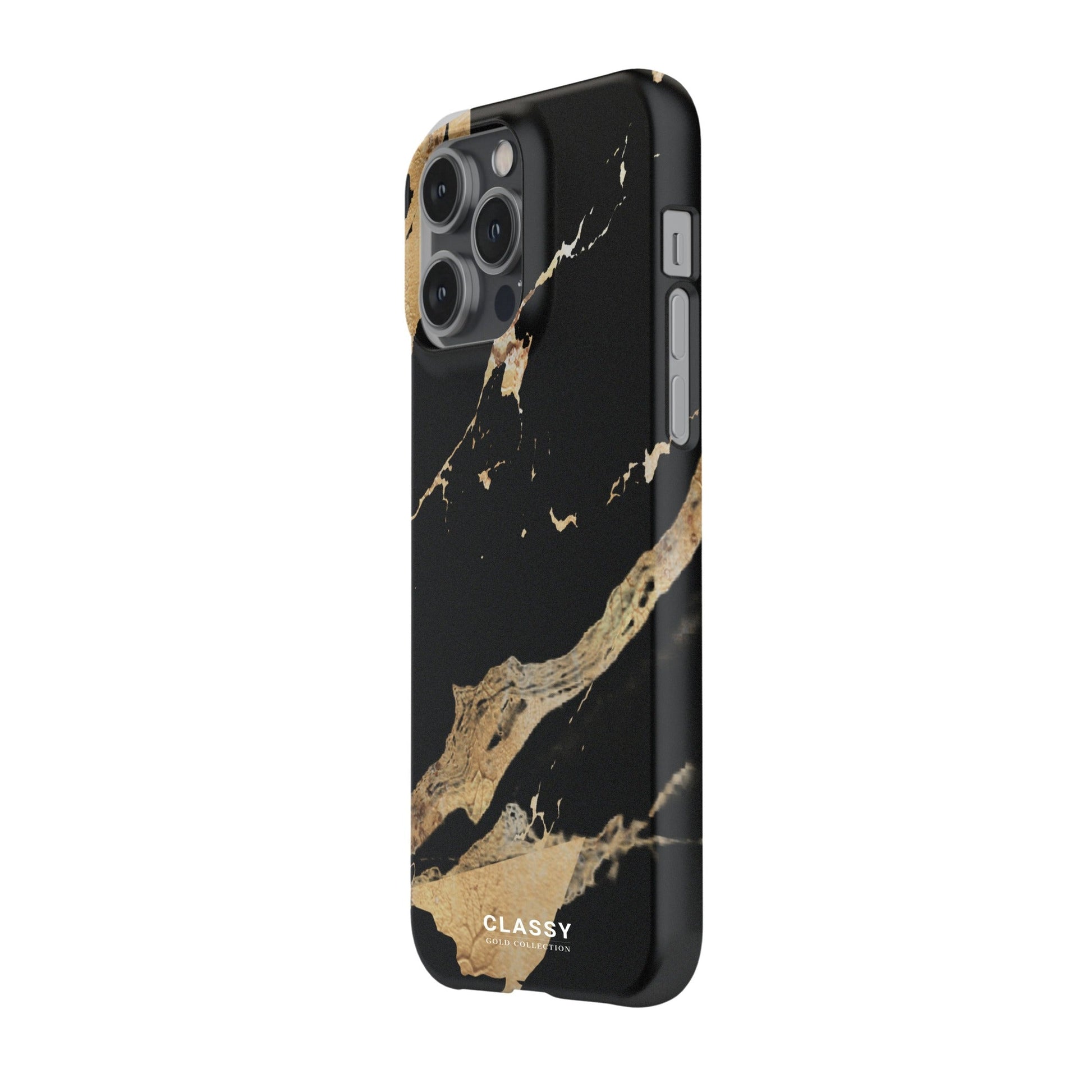 Black and Gold Marble Snap Case side
